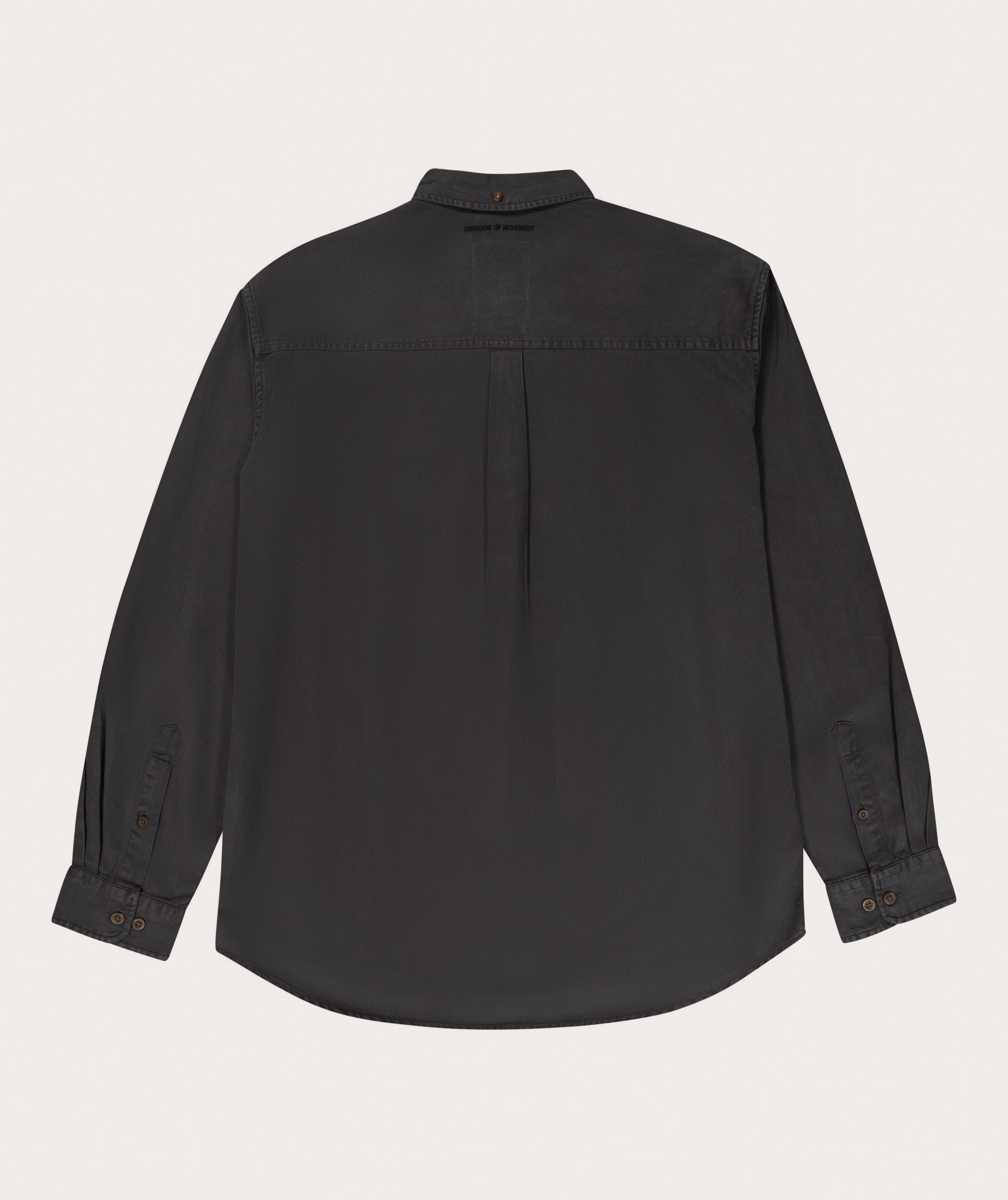 Mens Tencel Long Sleeve Shirt - Charcoal