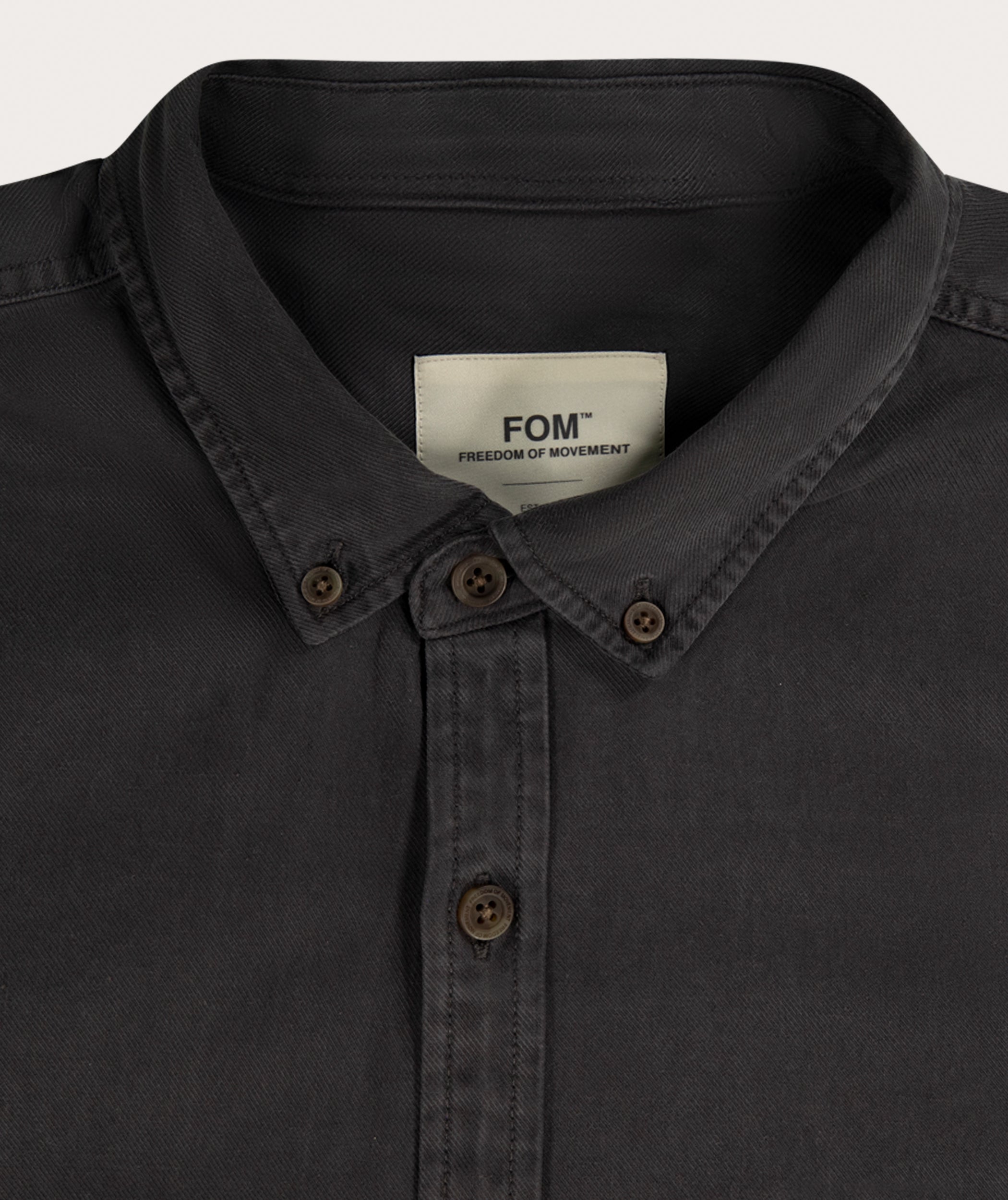 Mens Tencel Long Sleeve Shirt - Charcoal