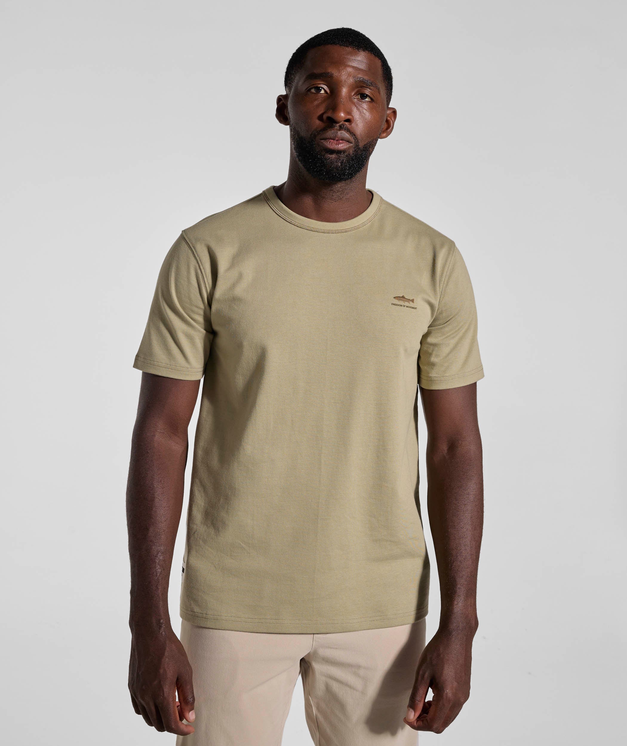 Mens Rainbow Trout Regular Tee - Creek Green