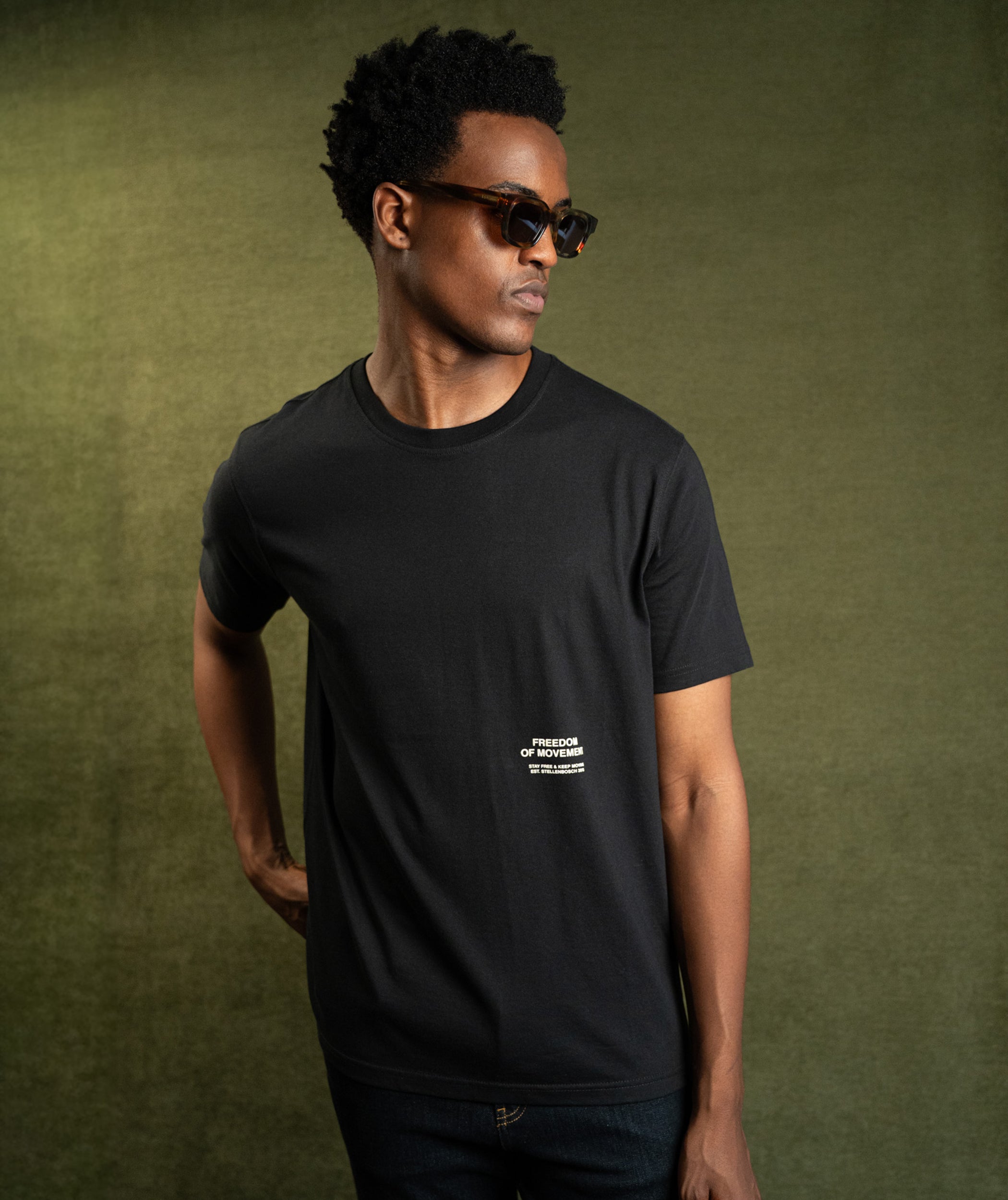 Mens Wild Coast Graphic Tee - Black