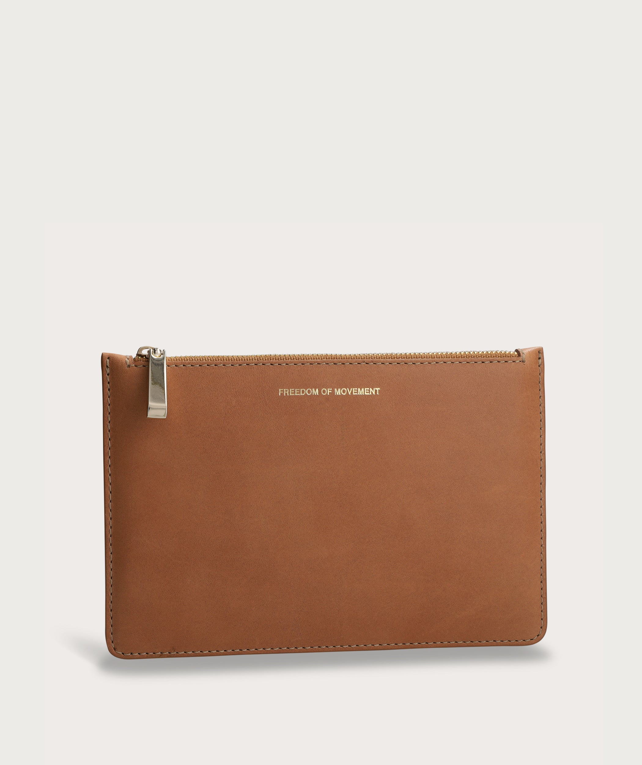 Flat Zip Pouch - Biscuit