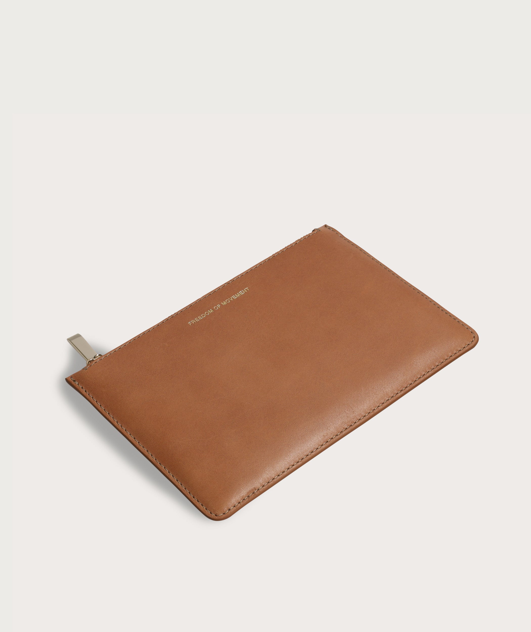 Flat Zip Pouch - Biscuit
