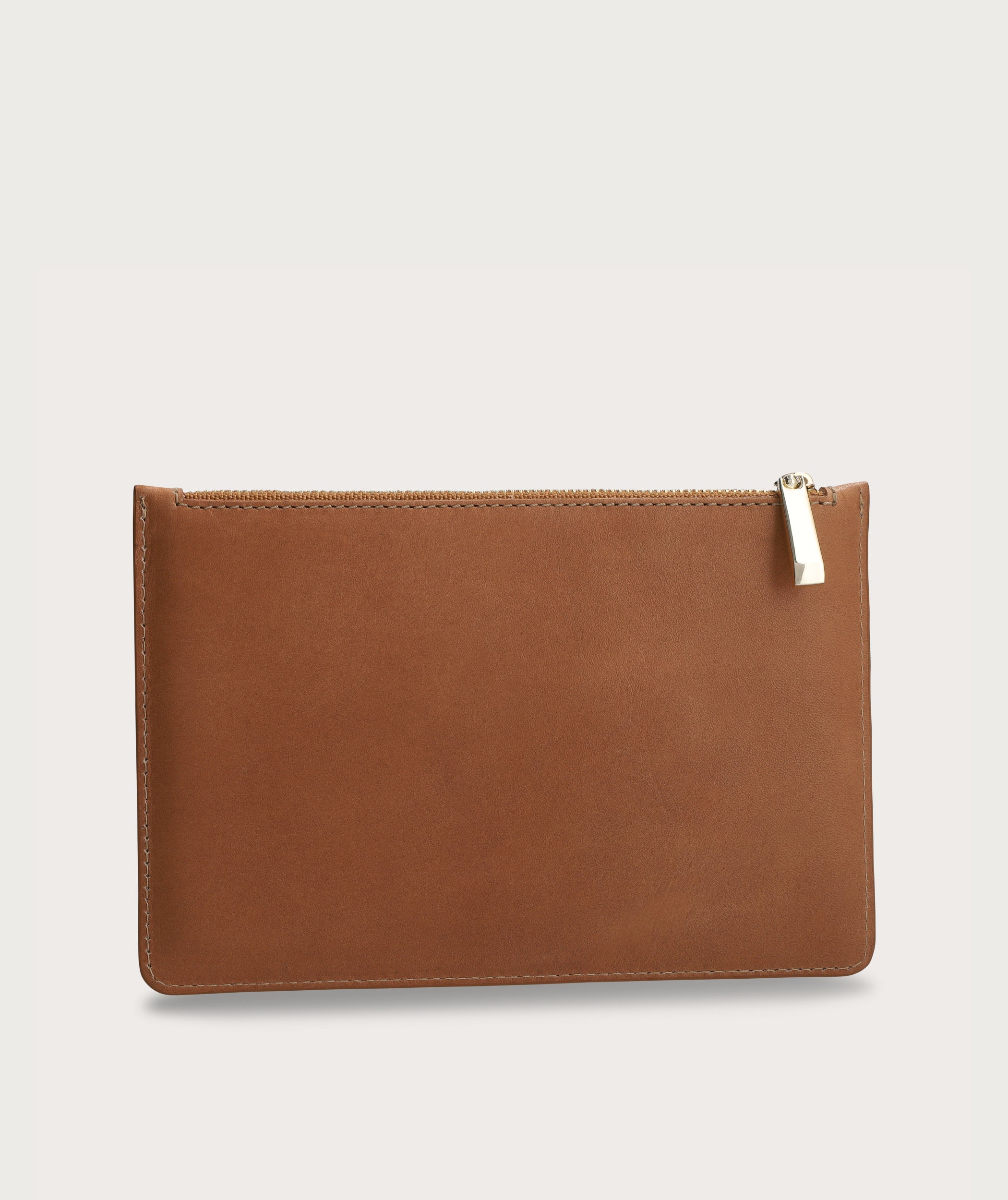 Flat Zip Pouch - Biscuit
