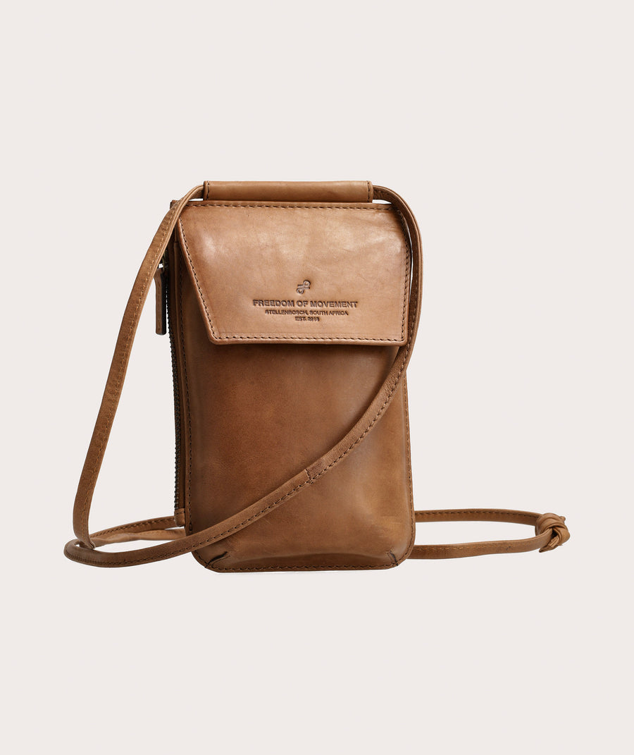 FOM Crossbody Cellphone Pouch - Pecan
