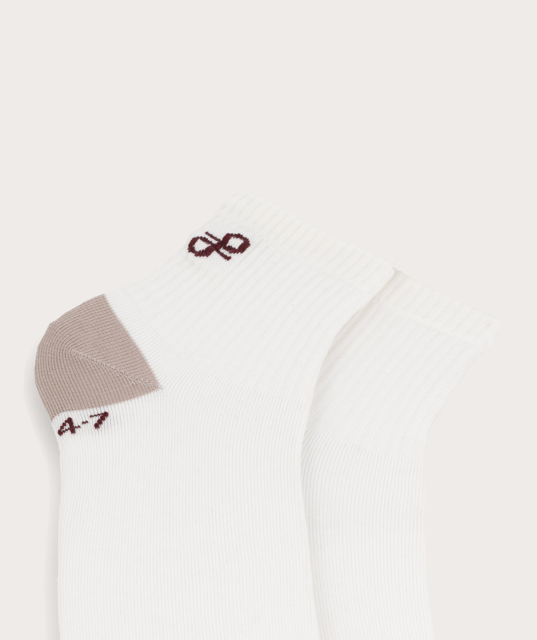 Socks FOM Active - Cream & Stone (Size 4-7)