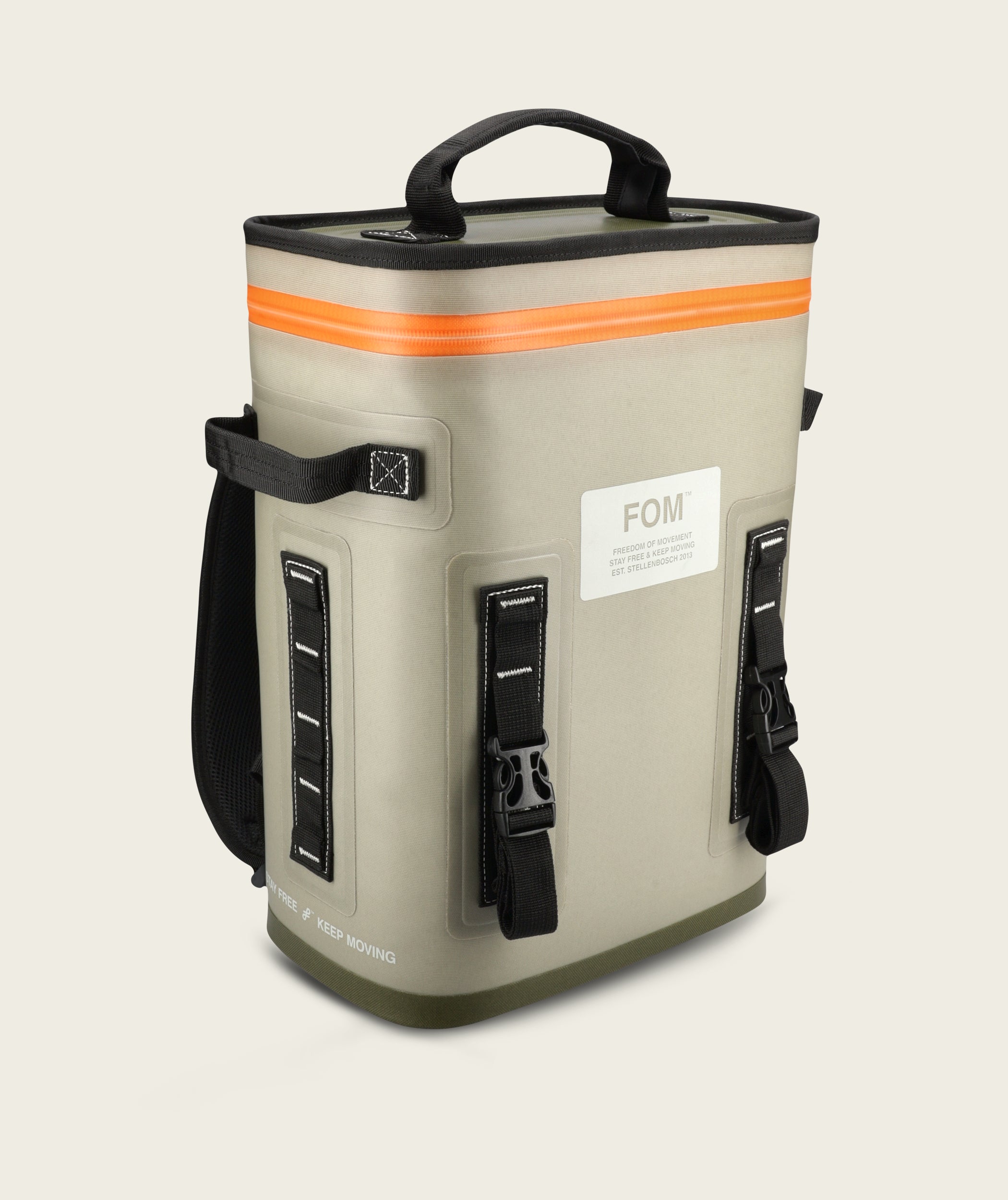 Venture Backpack Cooler in Cool Moss, back view