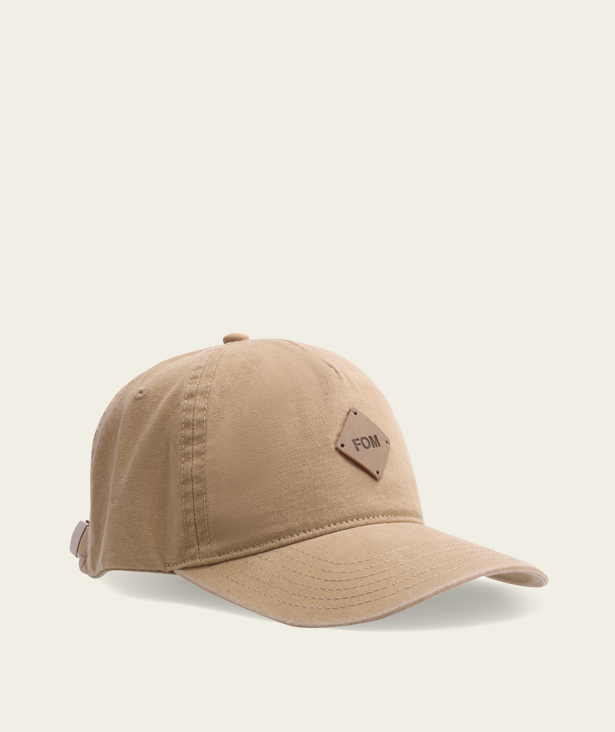 5 Panel Washed Canvas - Stone