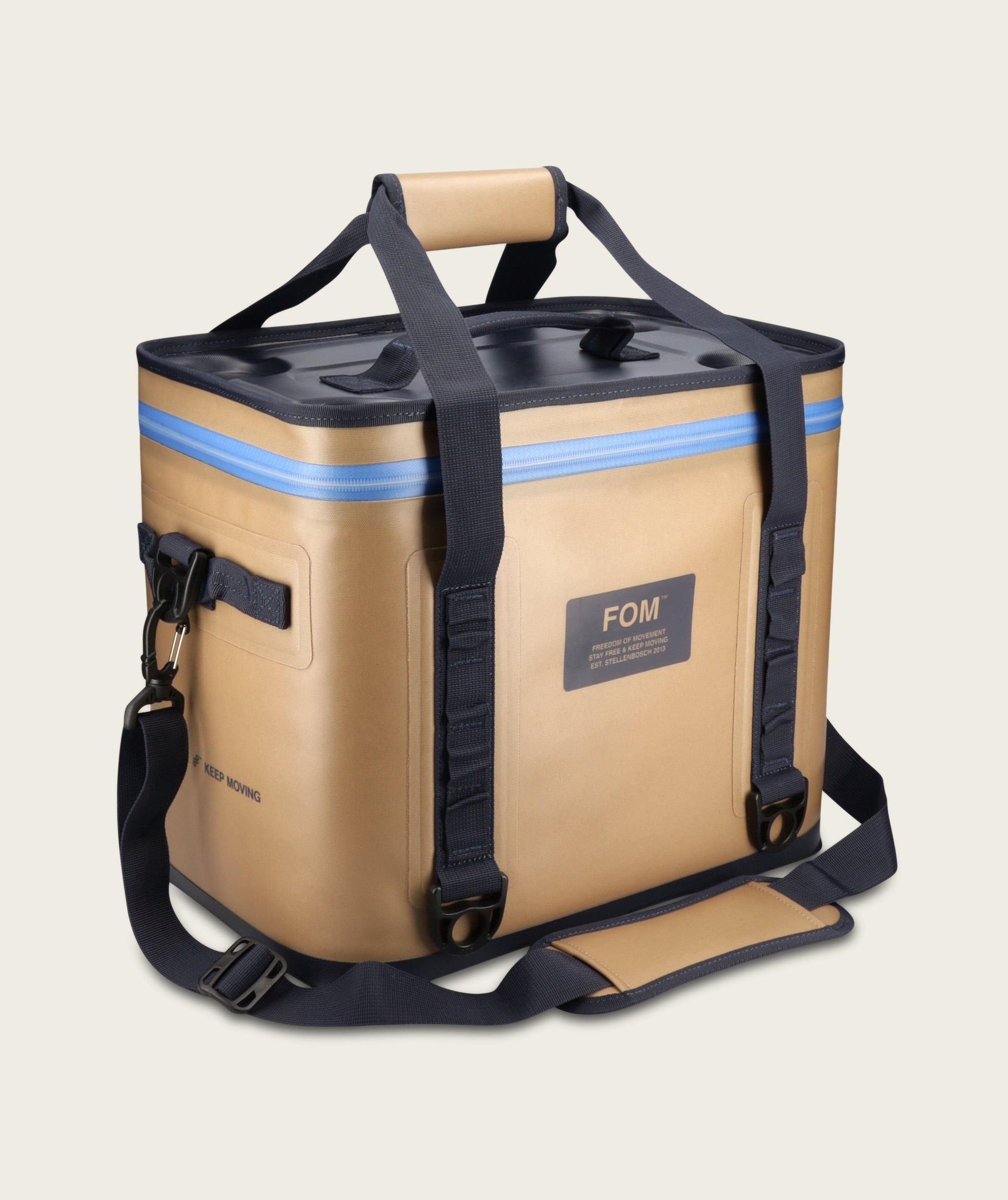 Venture Cooler in Sea Sand, hard top with cup holders