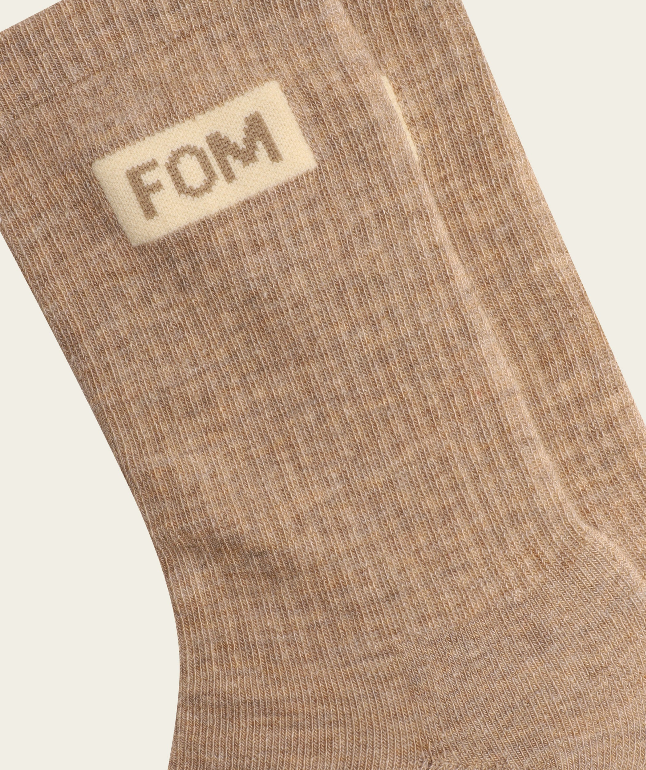 Socks Crew Twin Pack - Stone Oatmeal Melange FOM (Size 4-7)