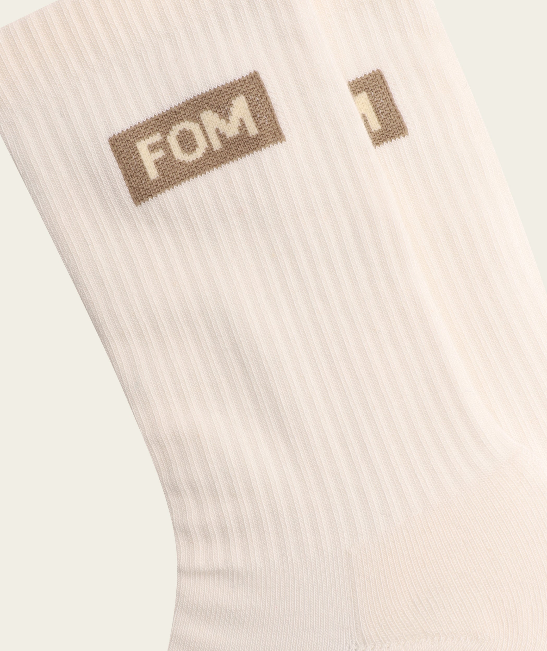 Socks Crew Twin Pack - Stone Oatmeal Melange FOM (Size 4-7)