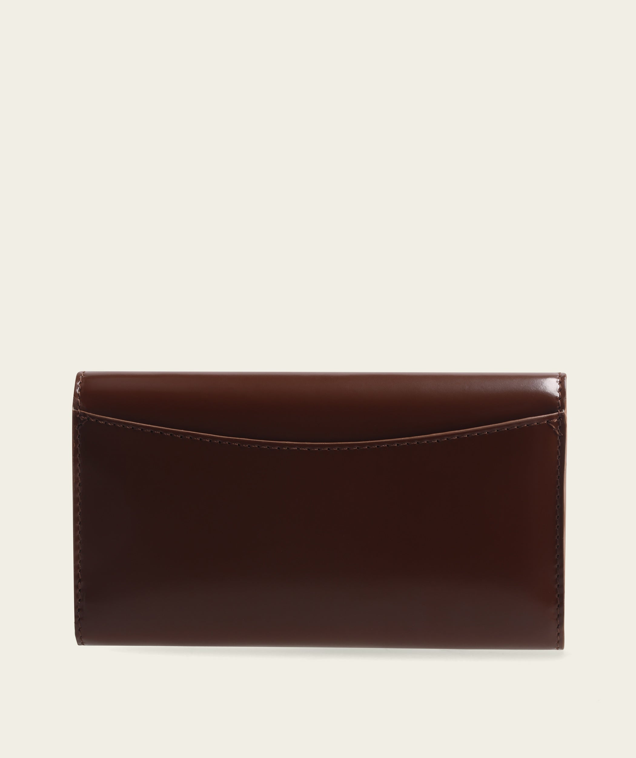 Ladies Clasp Wallet - Patent Brown