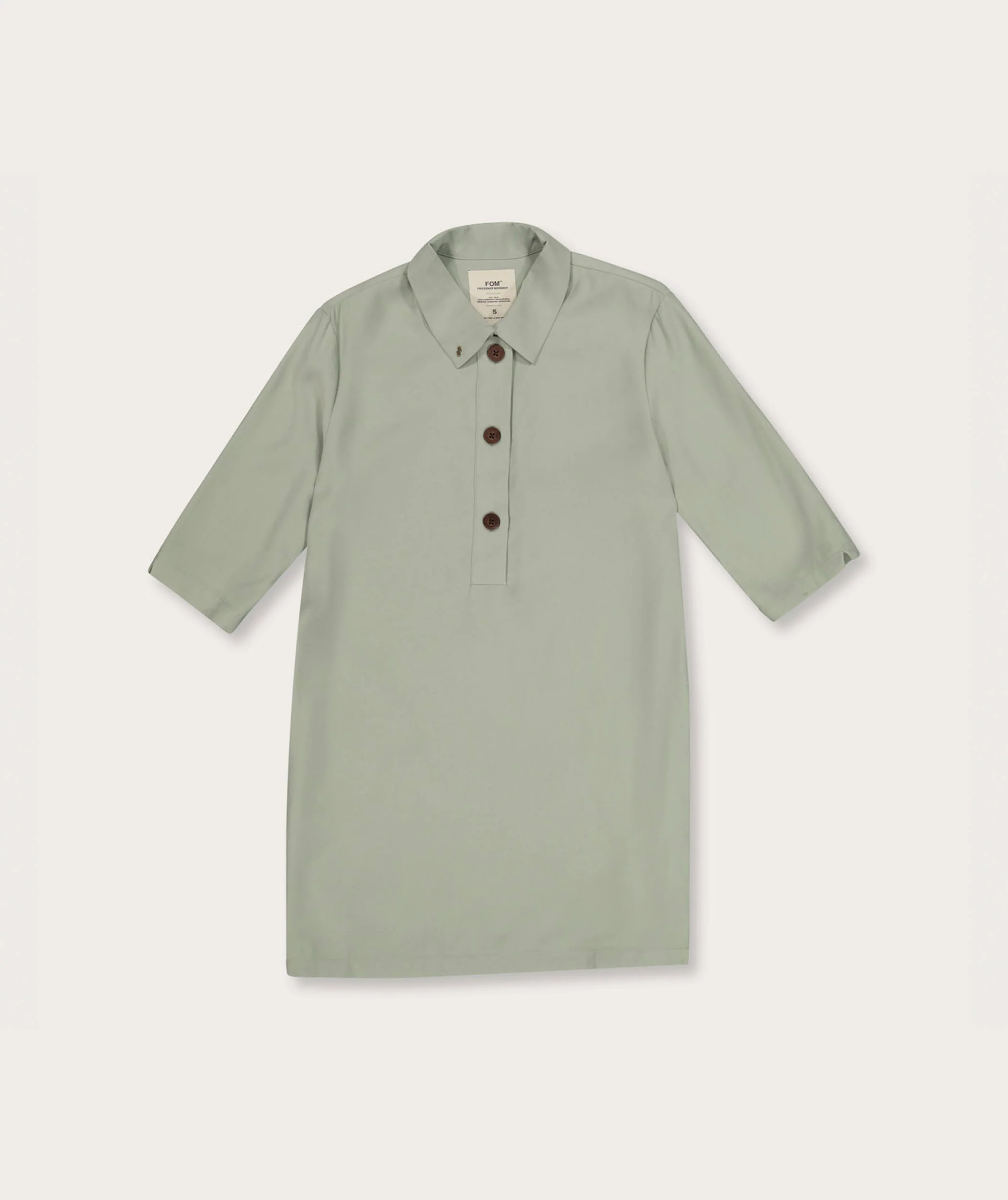 FOM Ladies Button Up Dress - Sage