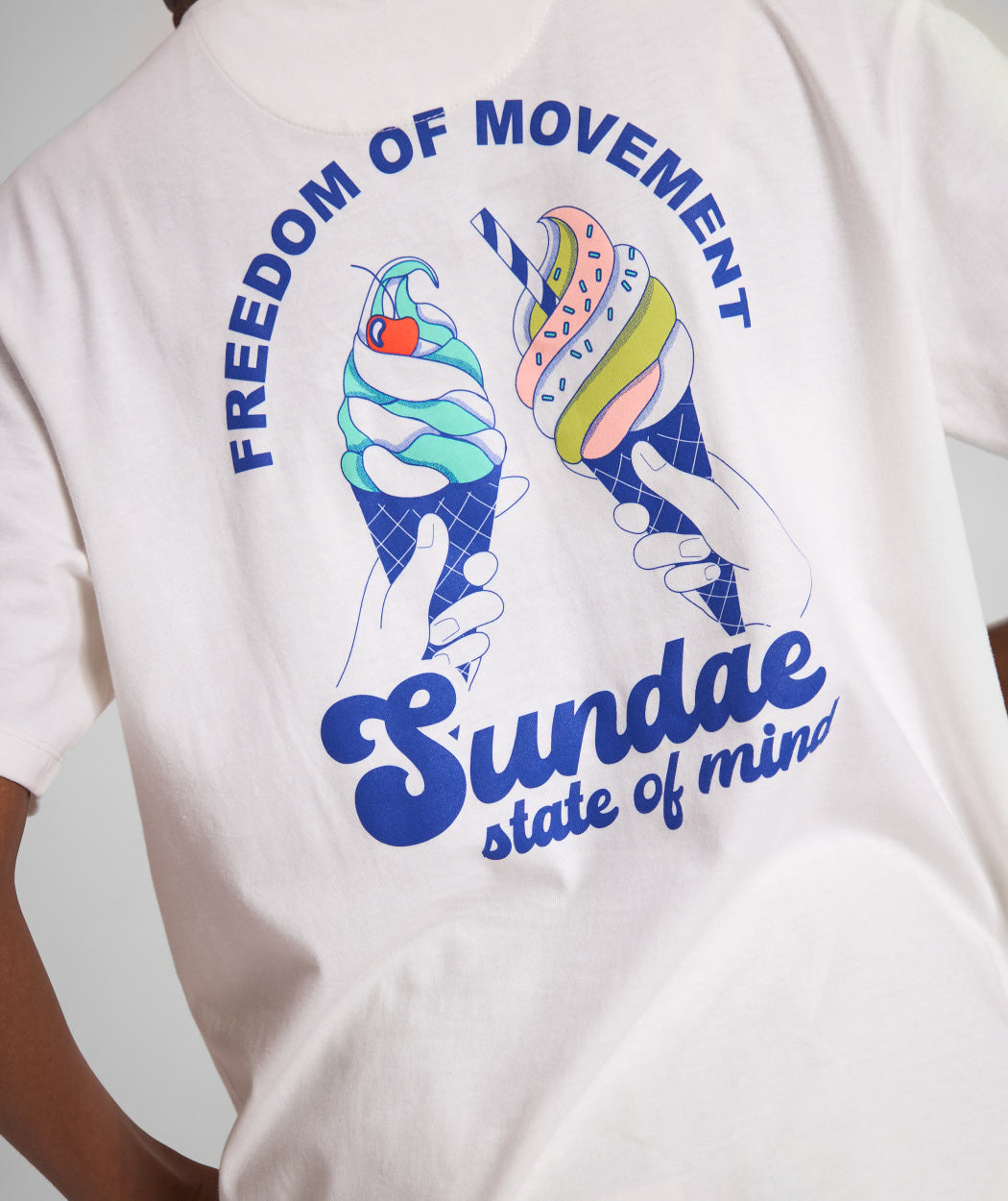 Ladies Ice Cream Graphic Tee - Ivory