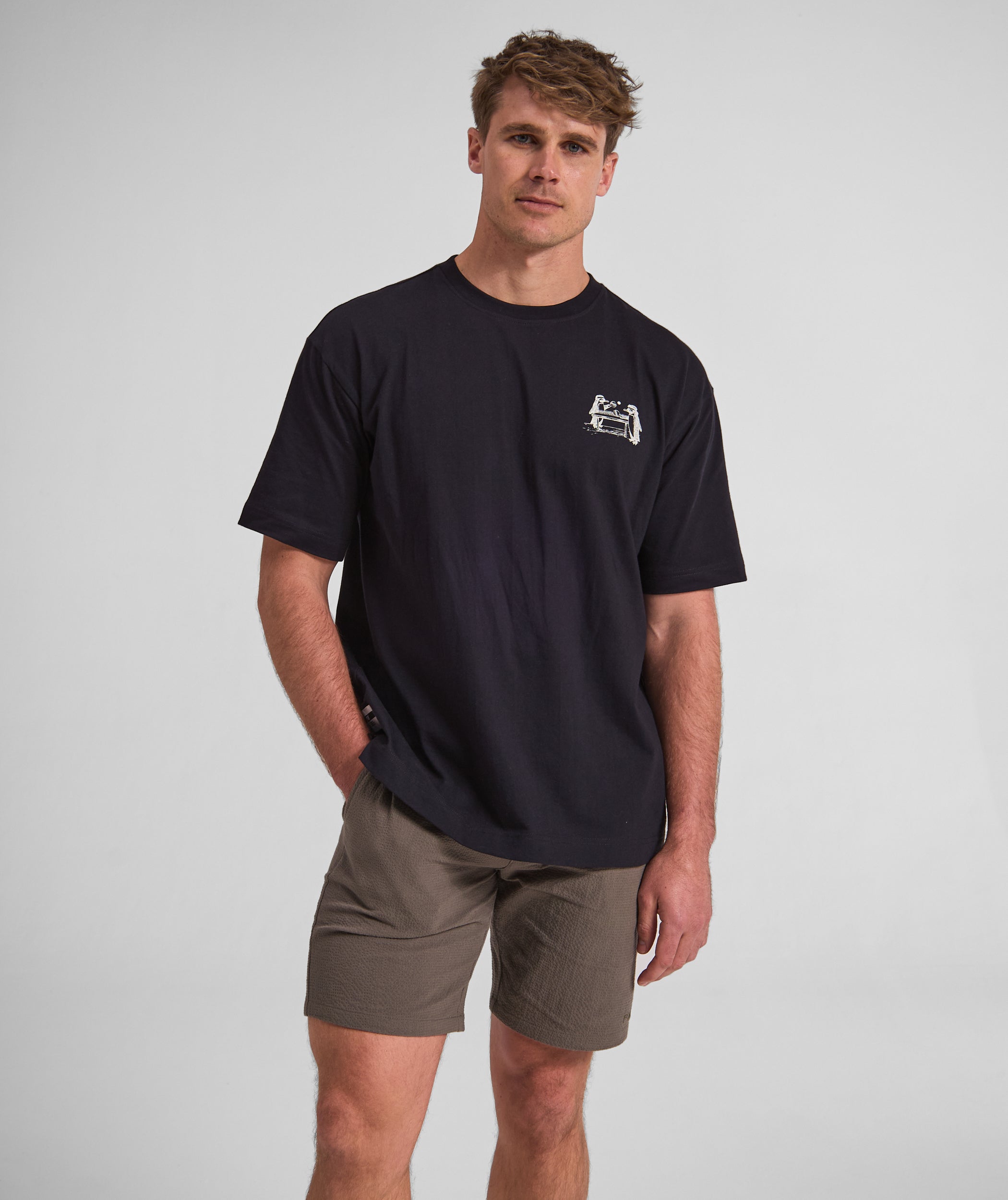 FOM x SANCCOB Mens Pengpong Graphic Tee - Black