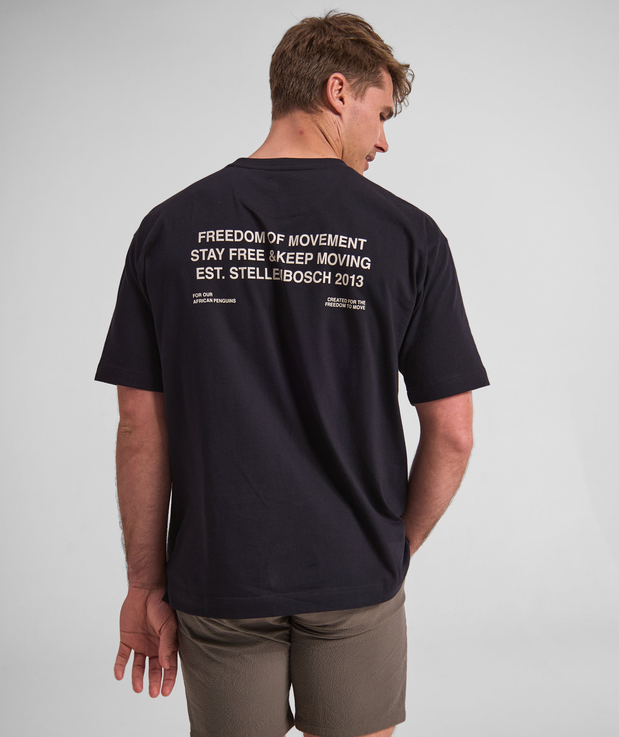 FOM x SANCCOB Mens Pengpong Graphic Tee - Black