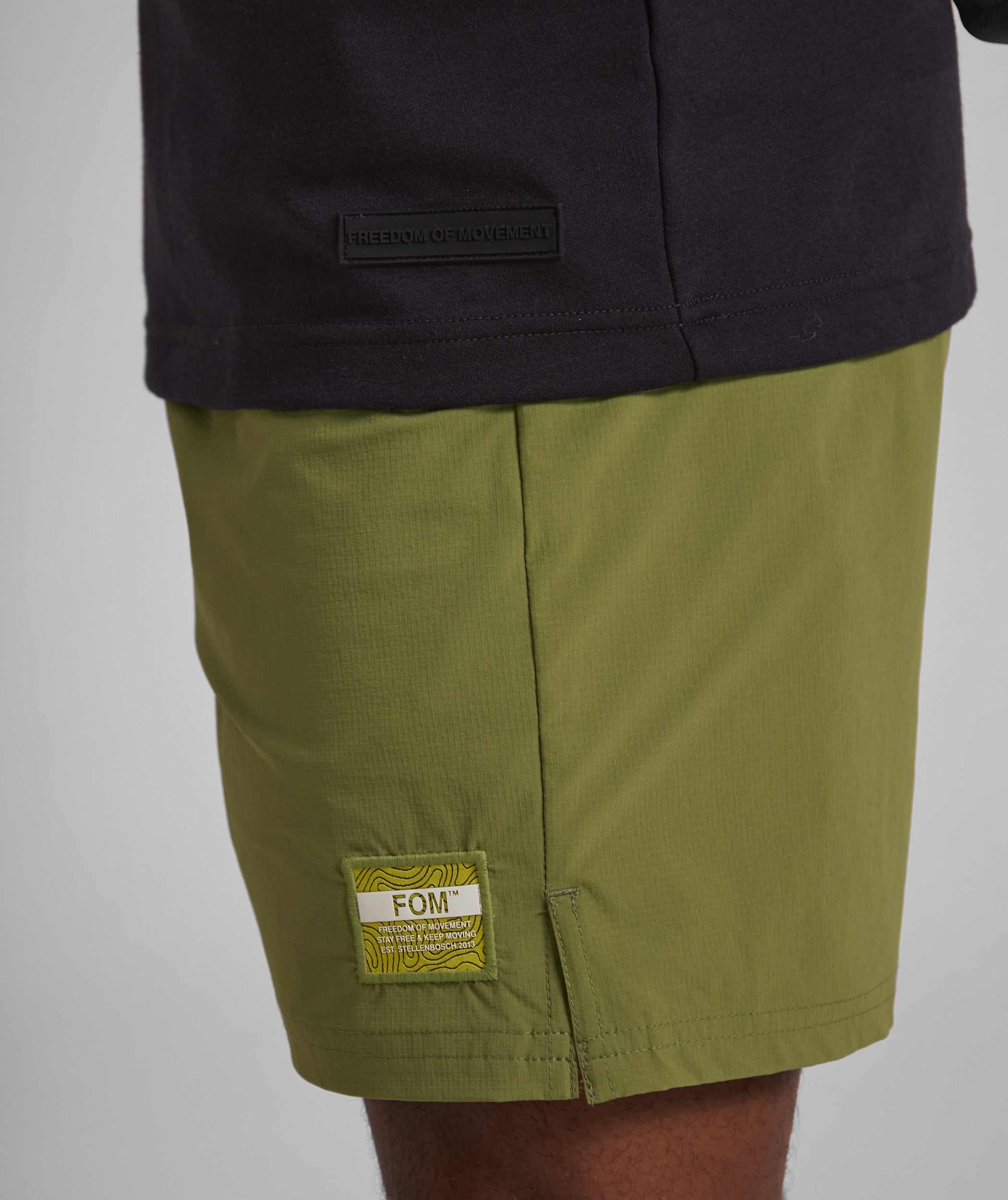 Mens FreeMotion Micro Ripstop Shorts - Green