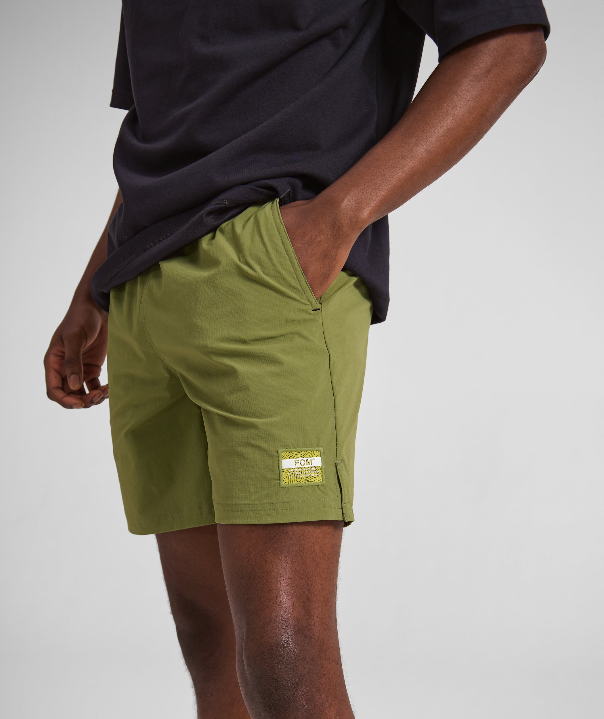Mens FreeMotion Micro Ripstop Shorts - Green