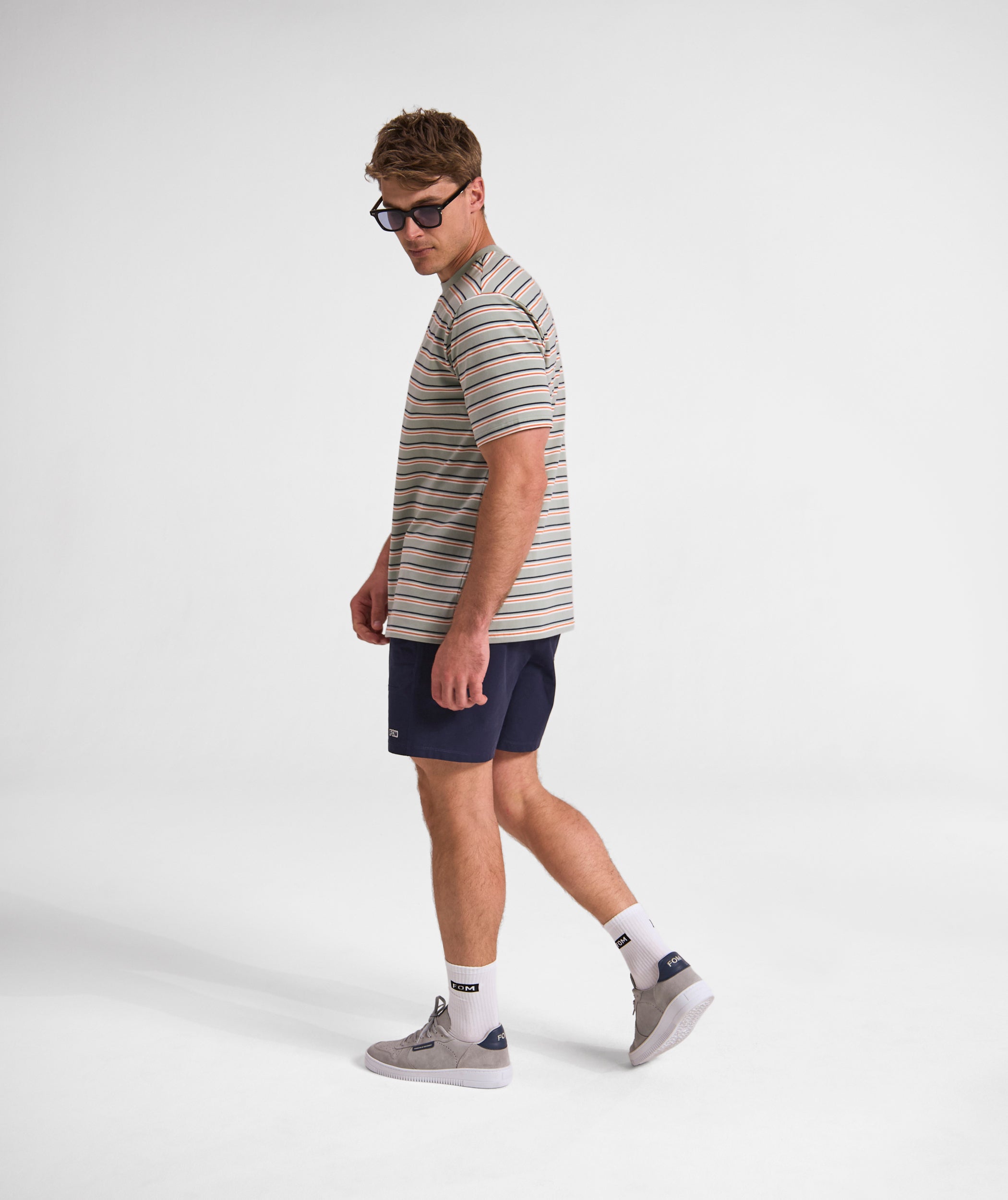 Mens Regular Fit Stripe Tee - x Seafoam Multi