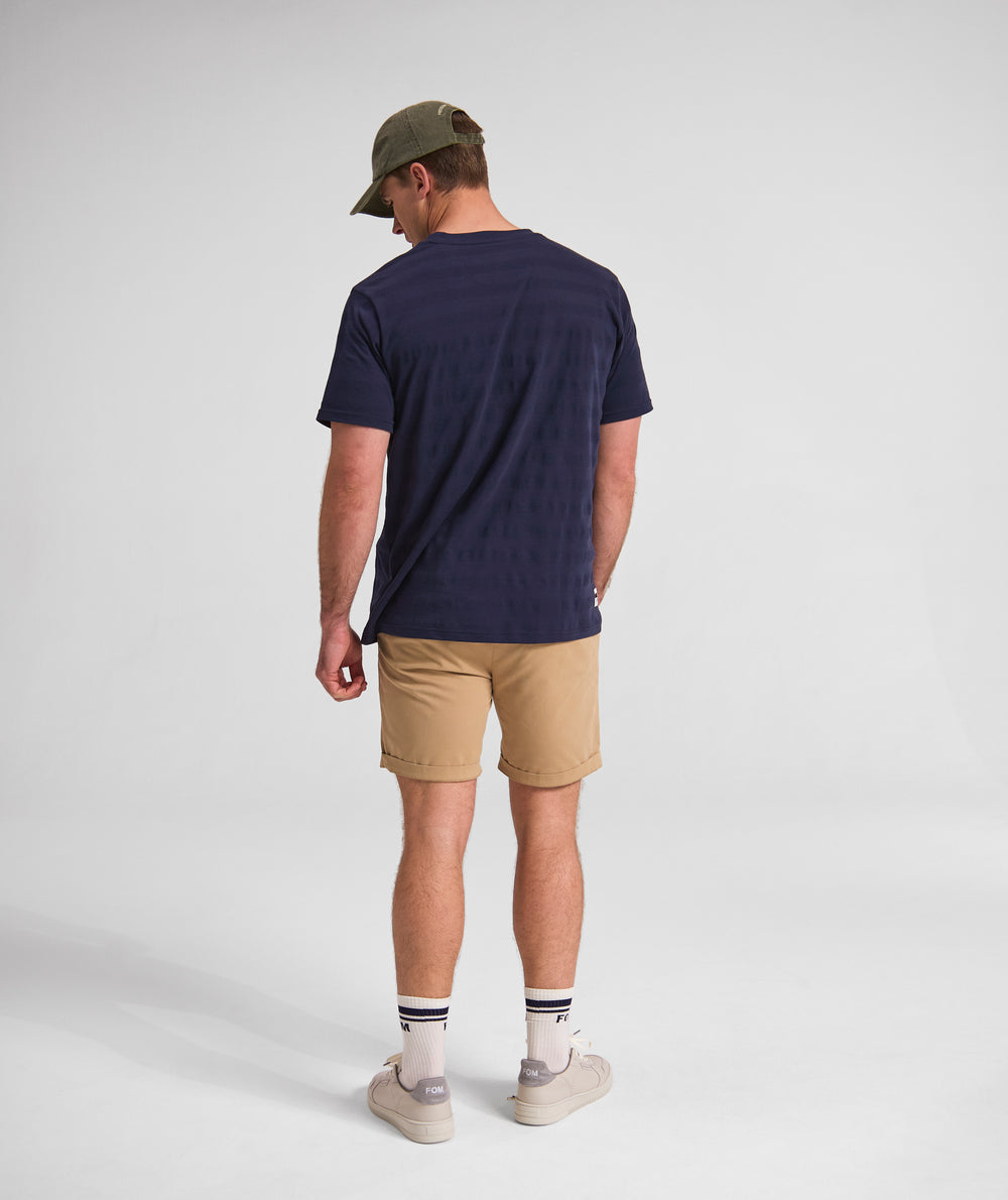 Mens Regular Fit Stripe Tee - Navy