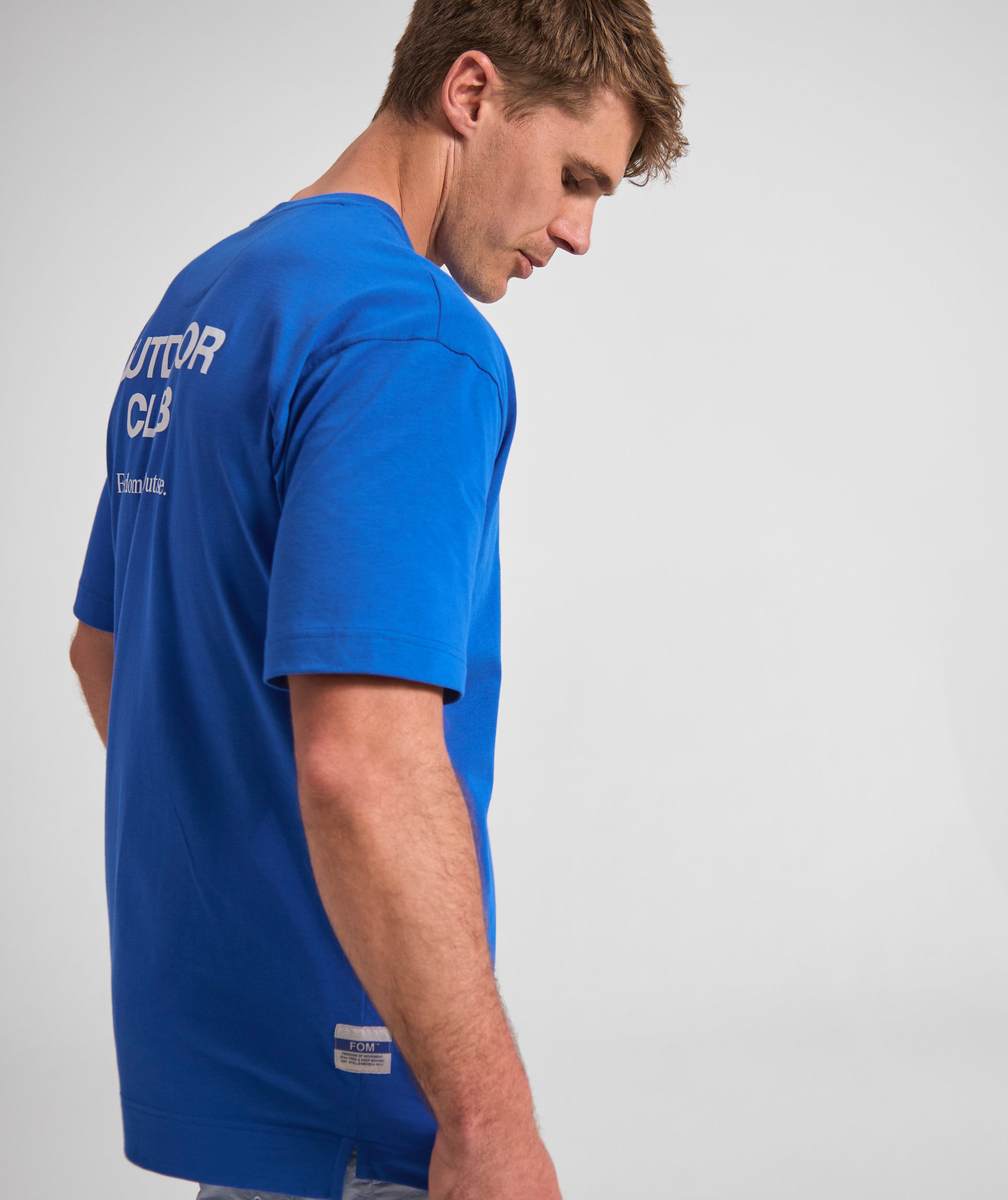 Mens Shy Shark Graphic Tee - Cobalt