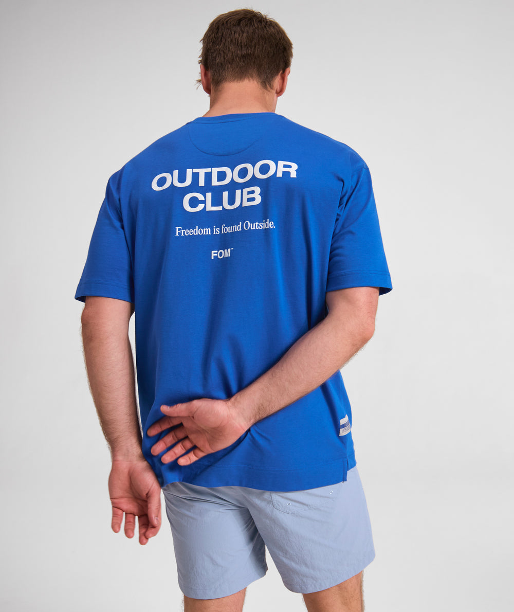 Mens Shy Shark Graphic Tee - Cobalt