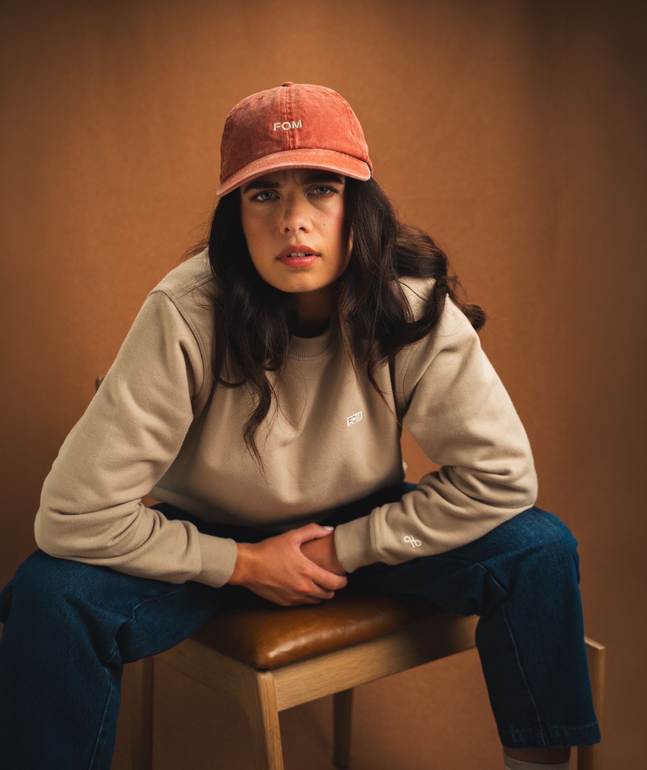 Ladies Crew Neck Sweat - Putty