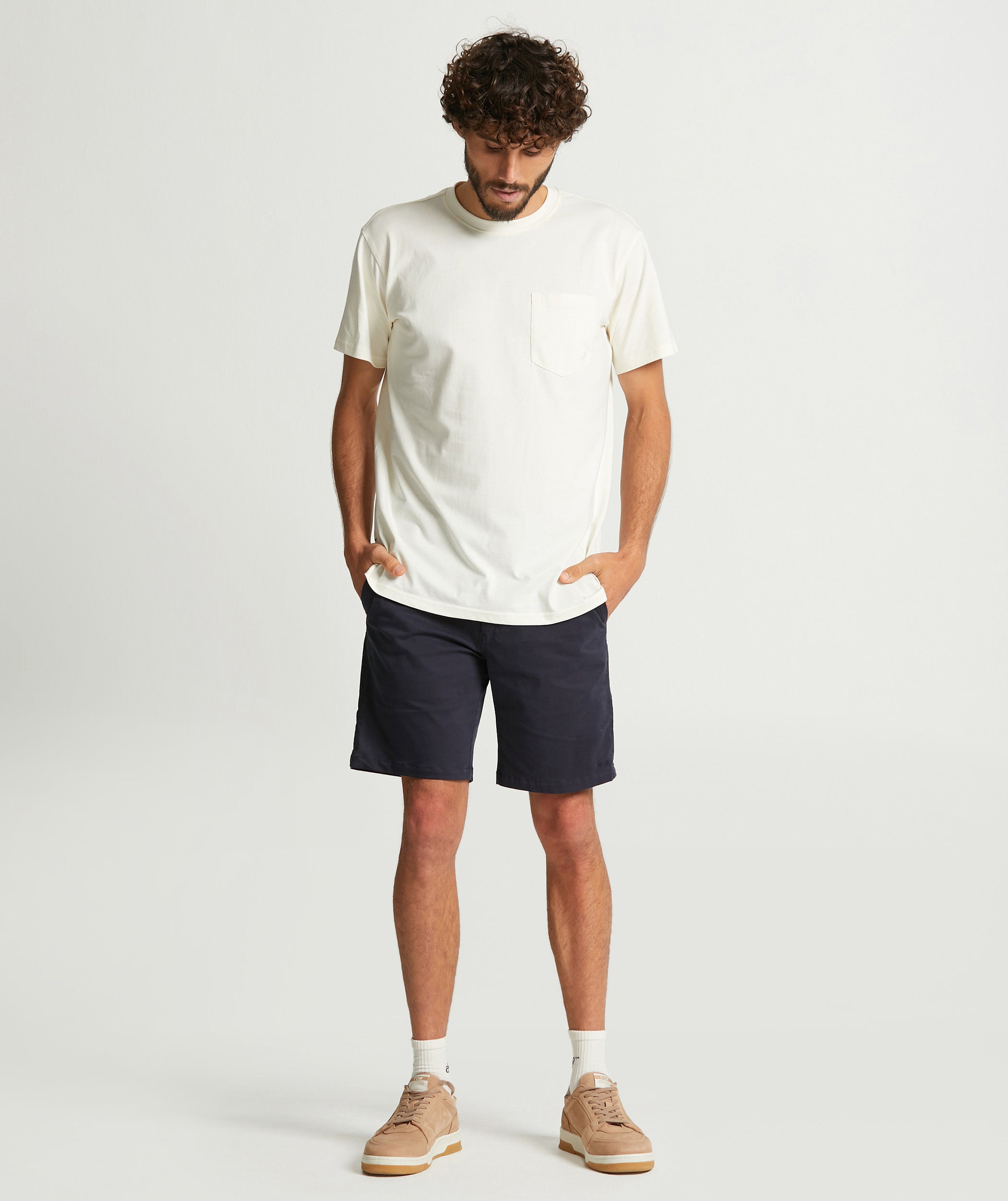 Pant Project Mens Elasticated Chino Shorts Mens Cotton Stretch