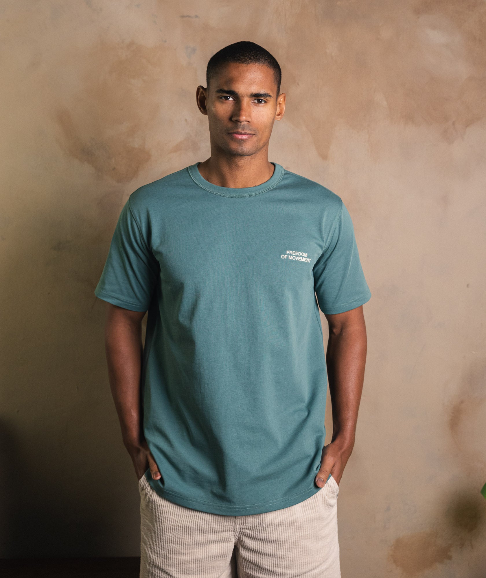 Mens Regular Cotton Tee - Dark Green