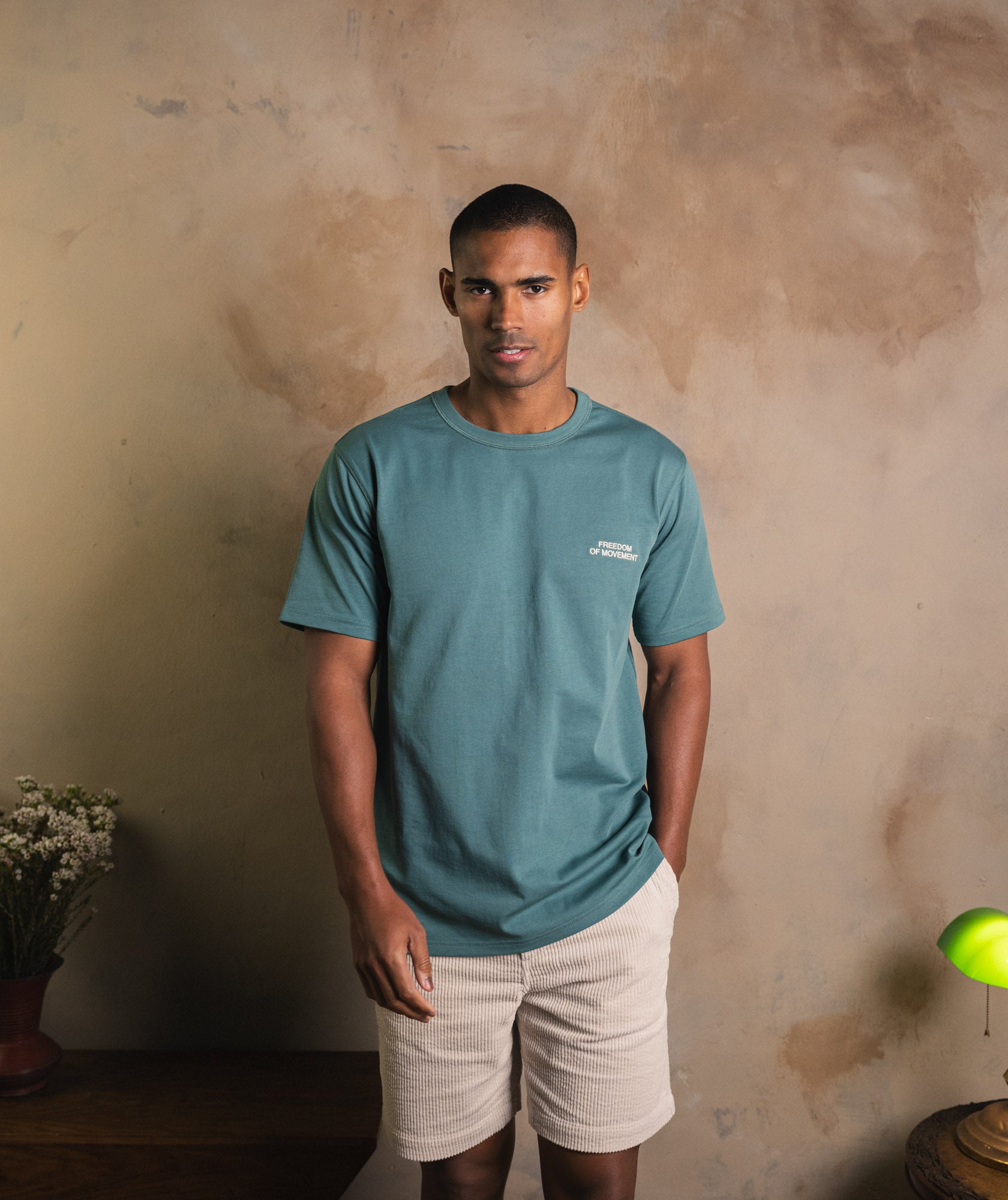 Mens Regular Cotton Tee - Dark Green