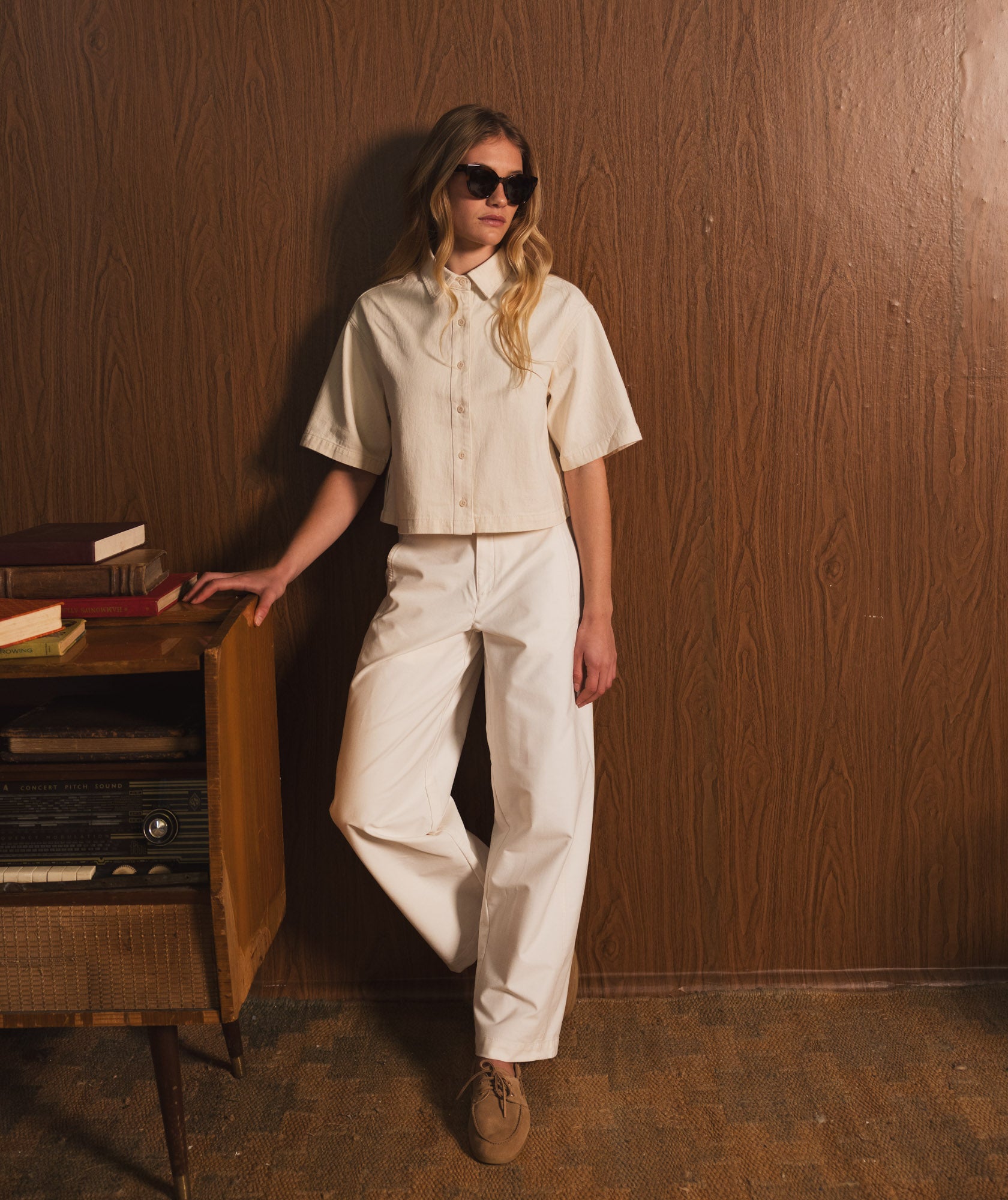 Ladies Barrel Pants - Ivory