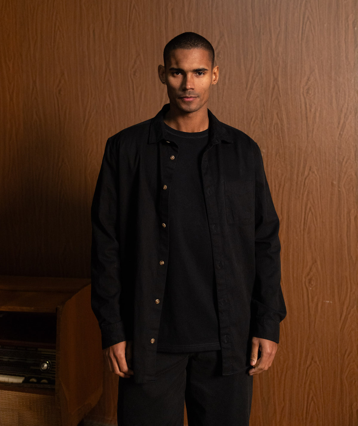 FOM x Kolisi Baby Cord Shirt - Black