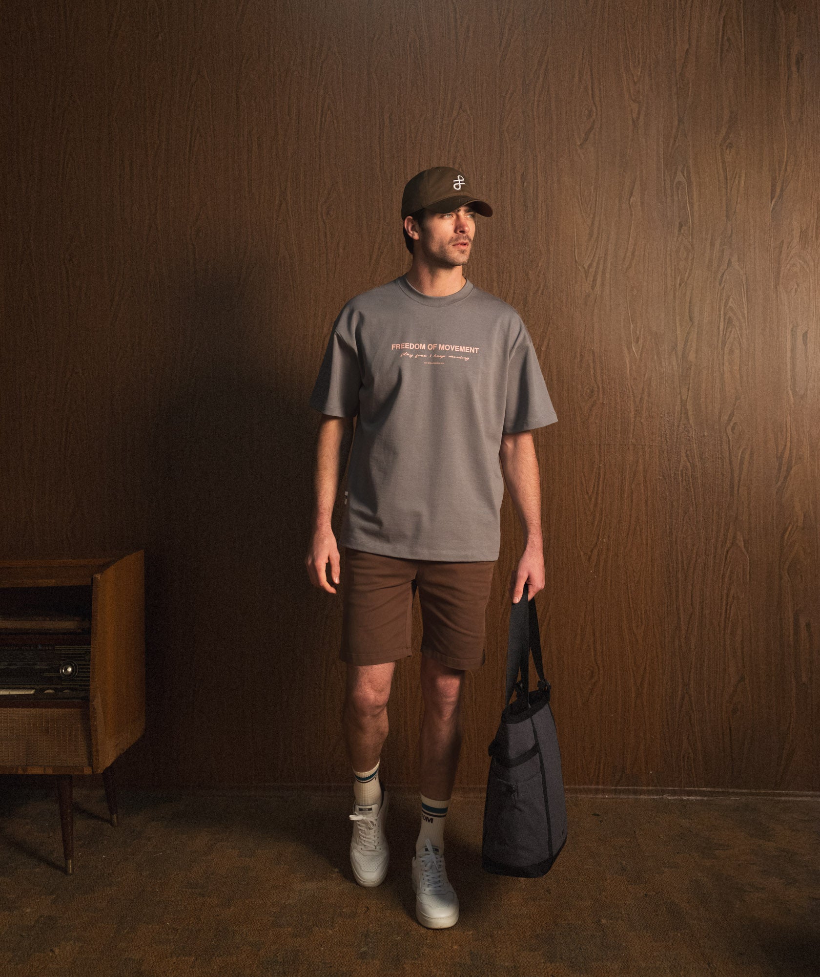 Mens Cotton Canvas Chino Shorts - Chocolate