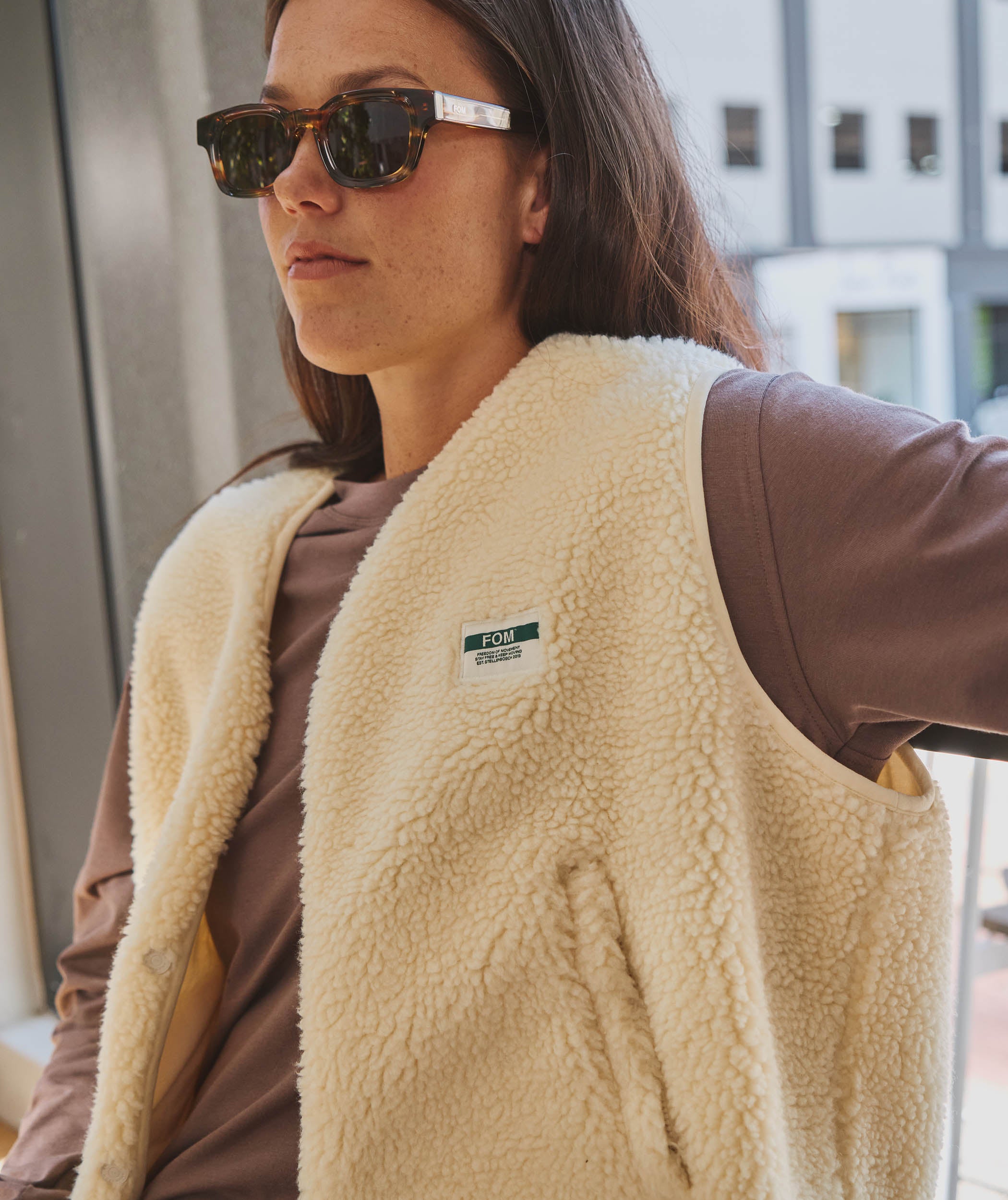 Ladies Fleece Gilet - Butter