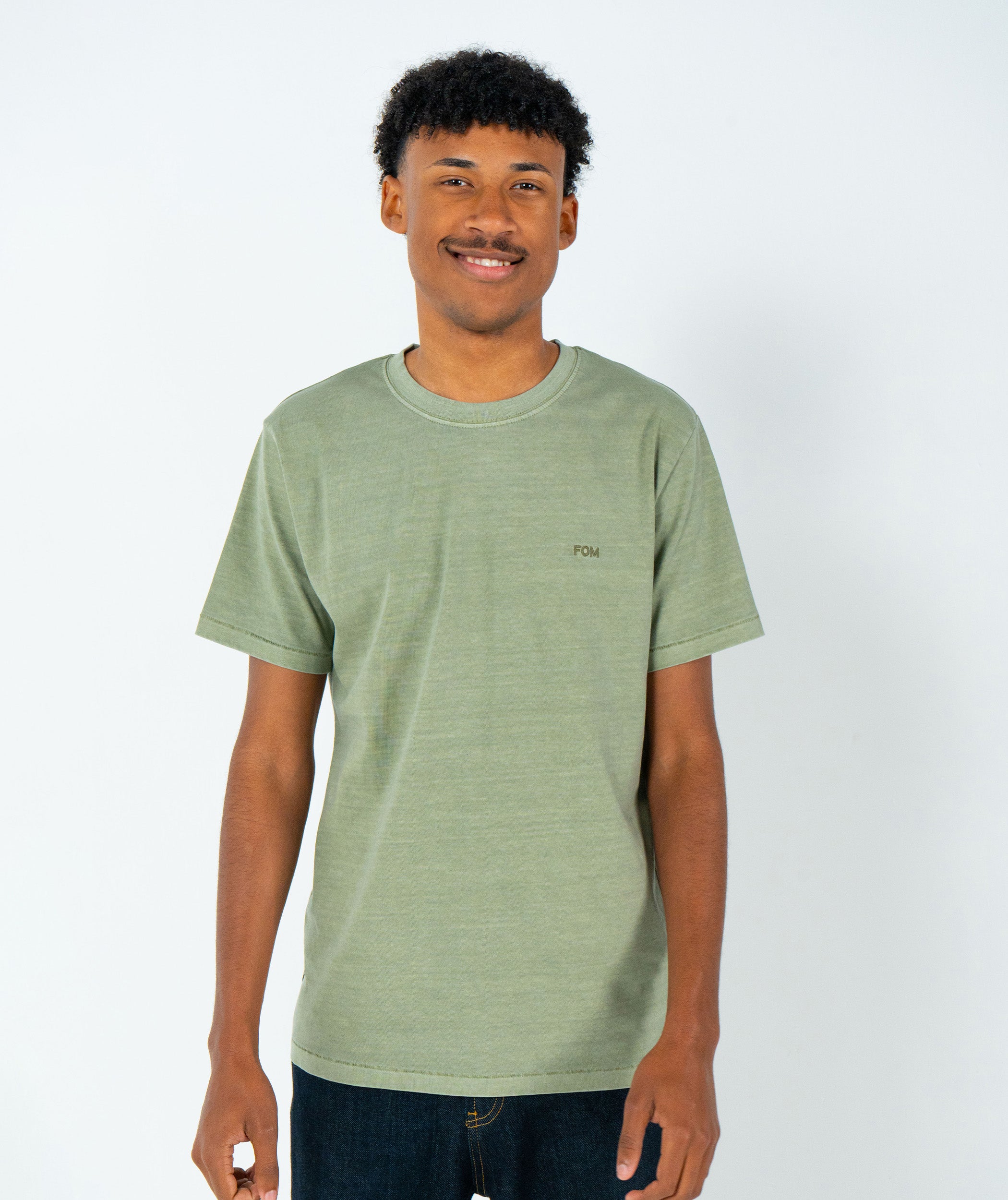 Mens Vintage Washed Tee - Sage