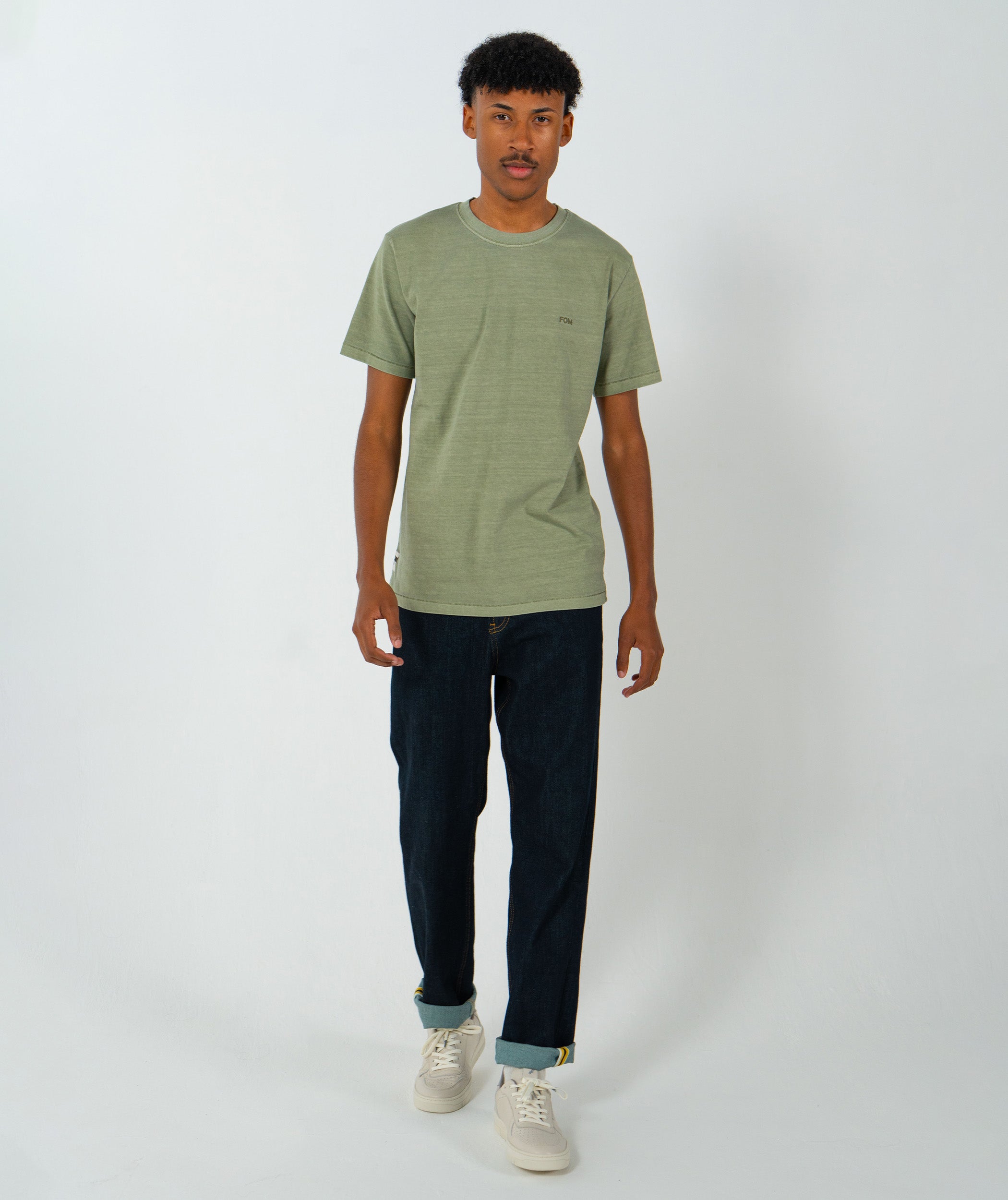 Mens Vintage Washed Tee - Sage