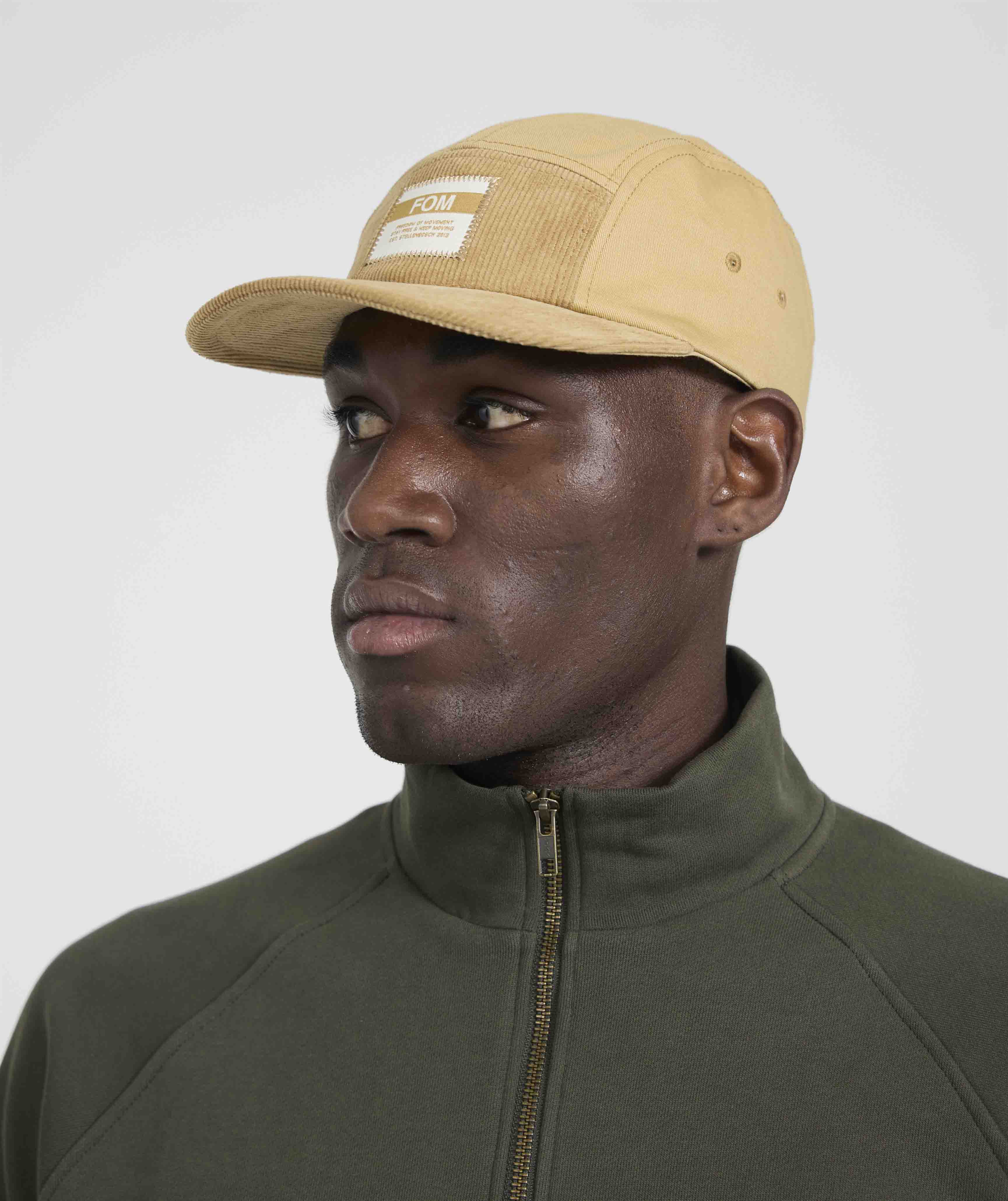 5 Panel Twill/Corduroy Cap - Stone