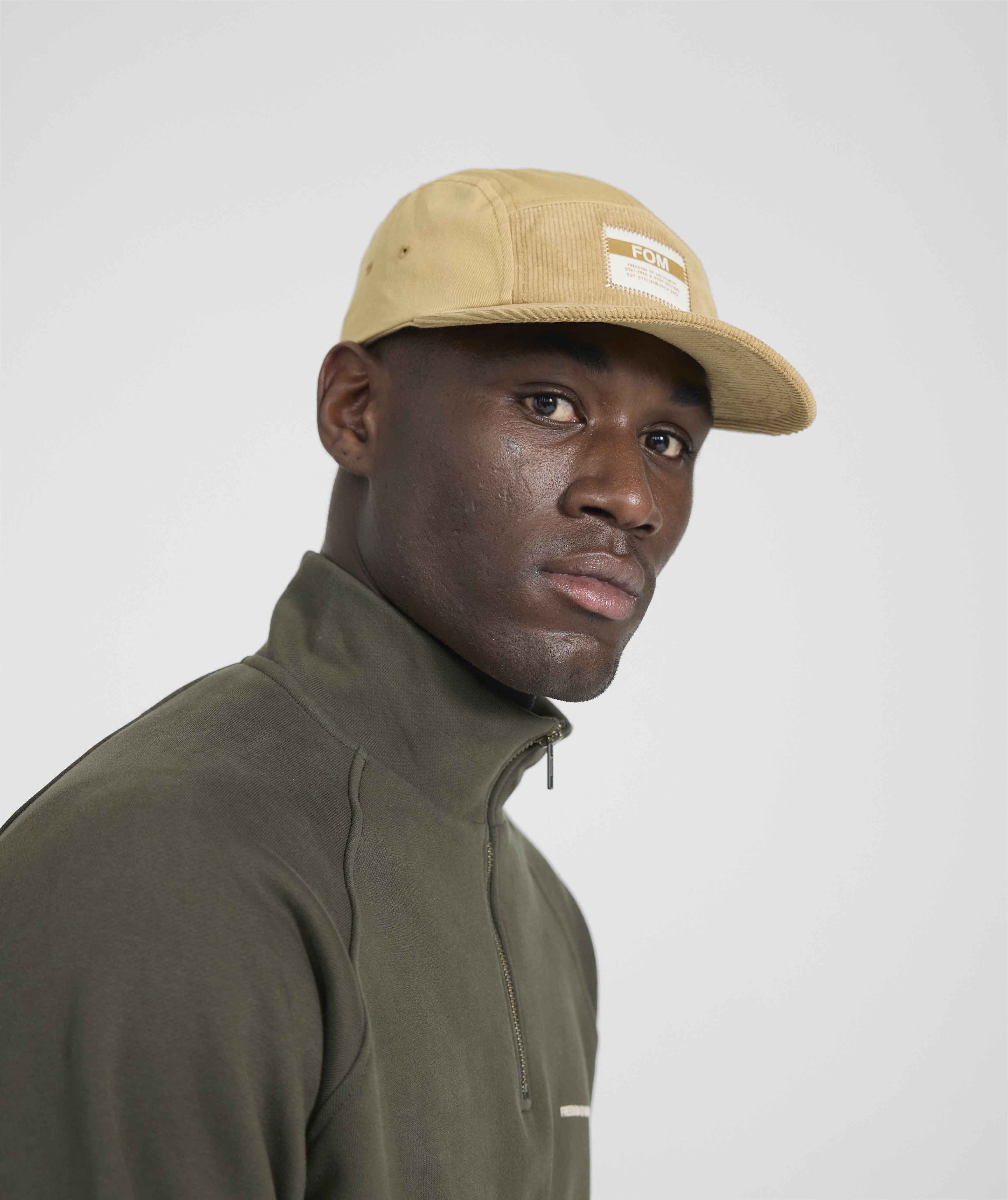 5 Panel Twill/Corduroy Cap - Stone