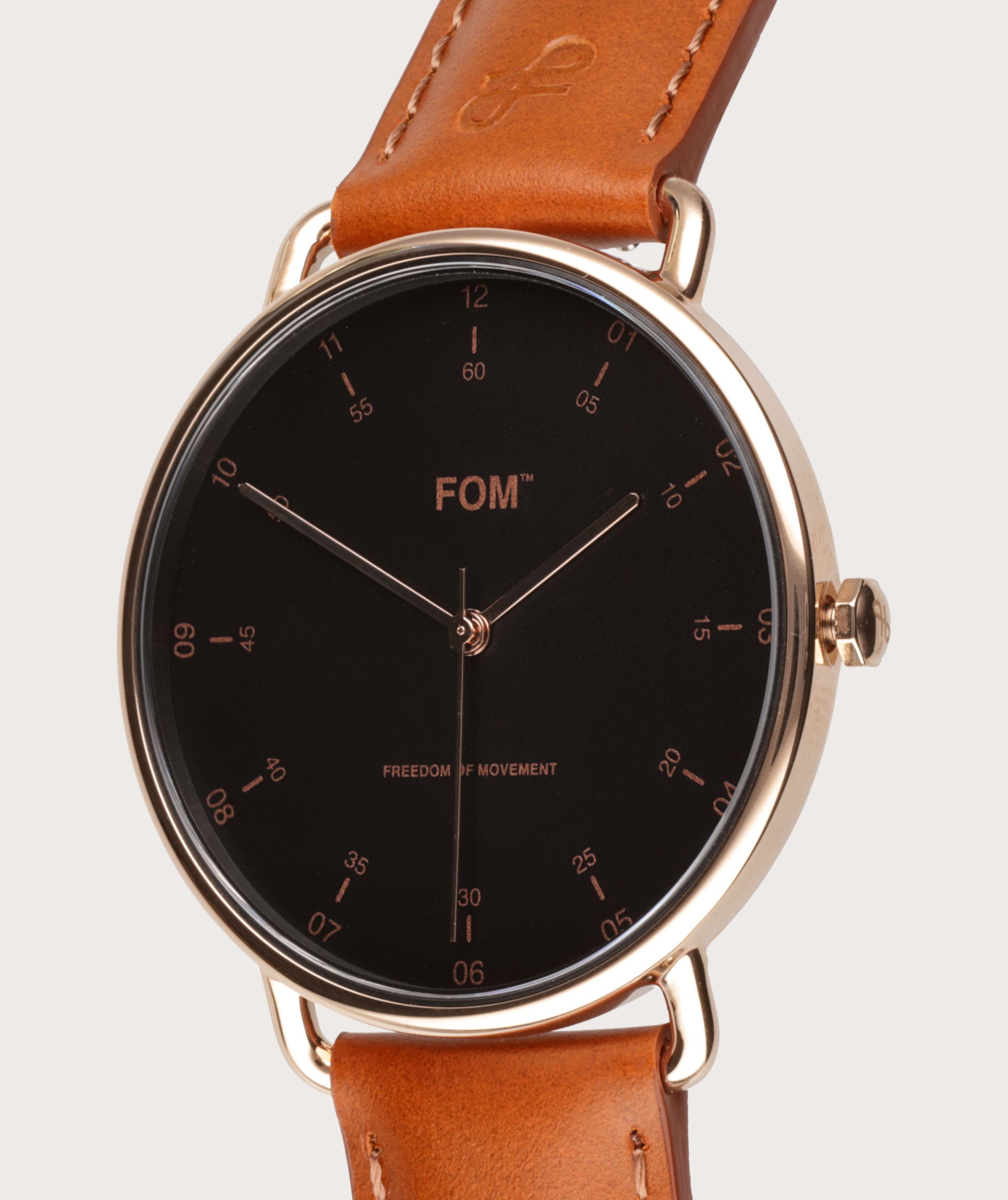 Balboa Black/ Rose Gold - Tan