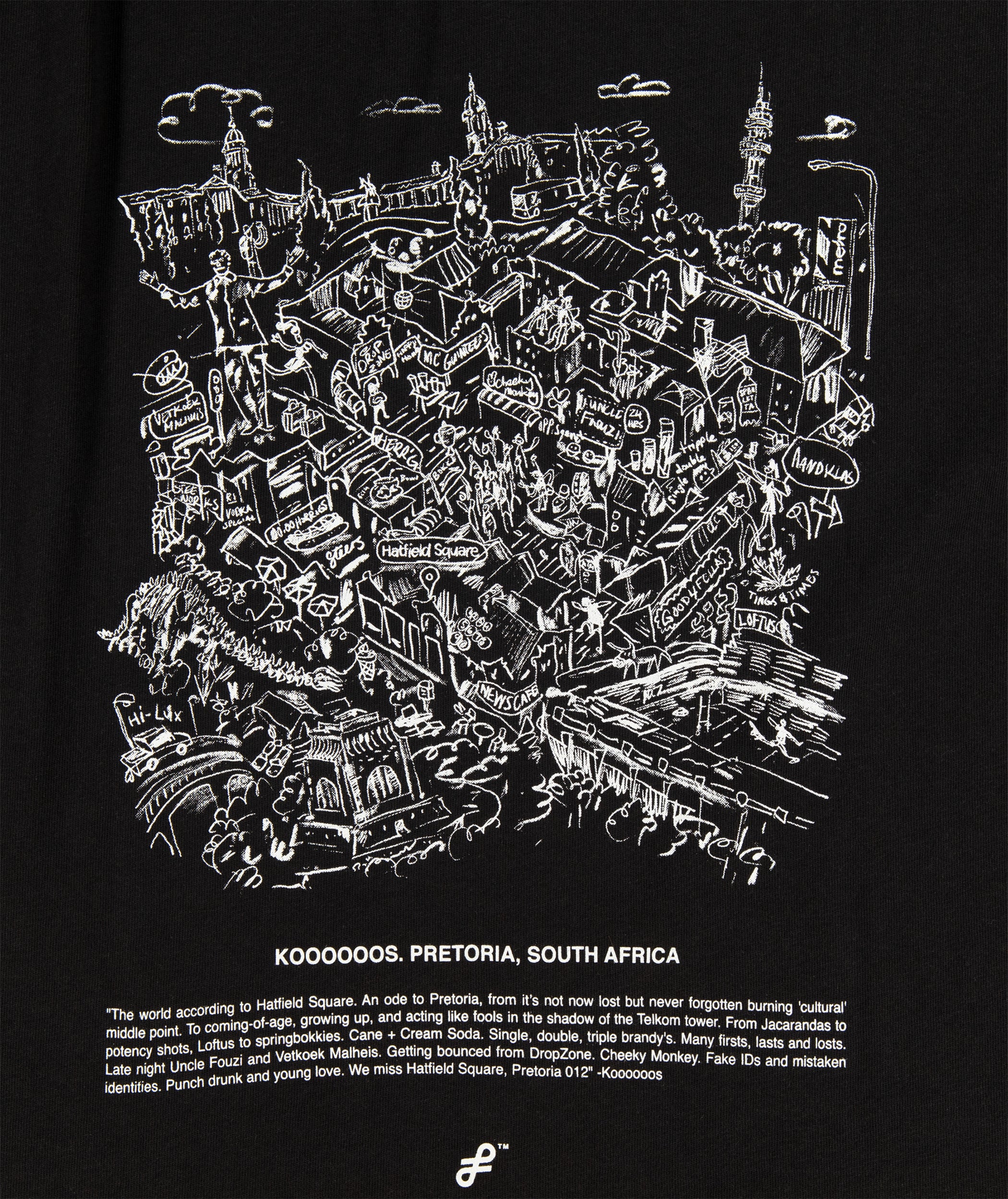 FOM x Koooooos Mens Relaxed Heritage Tee - Black