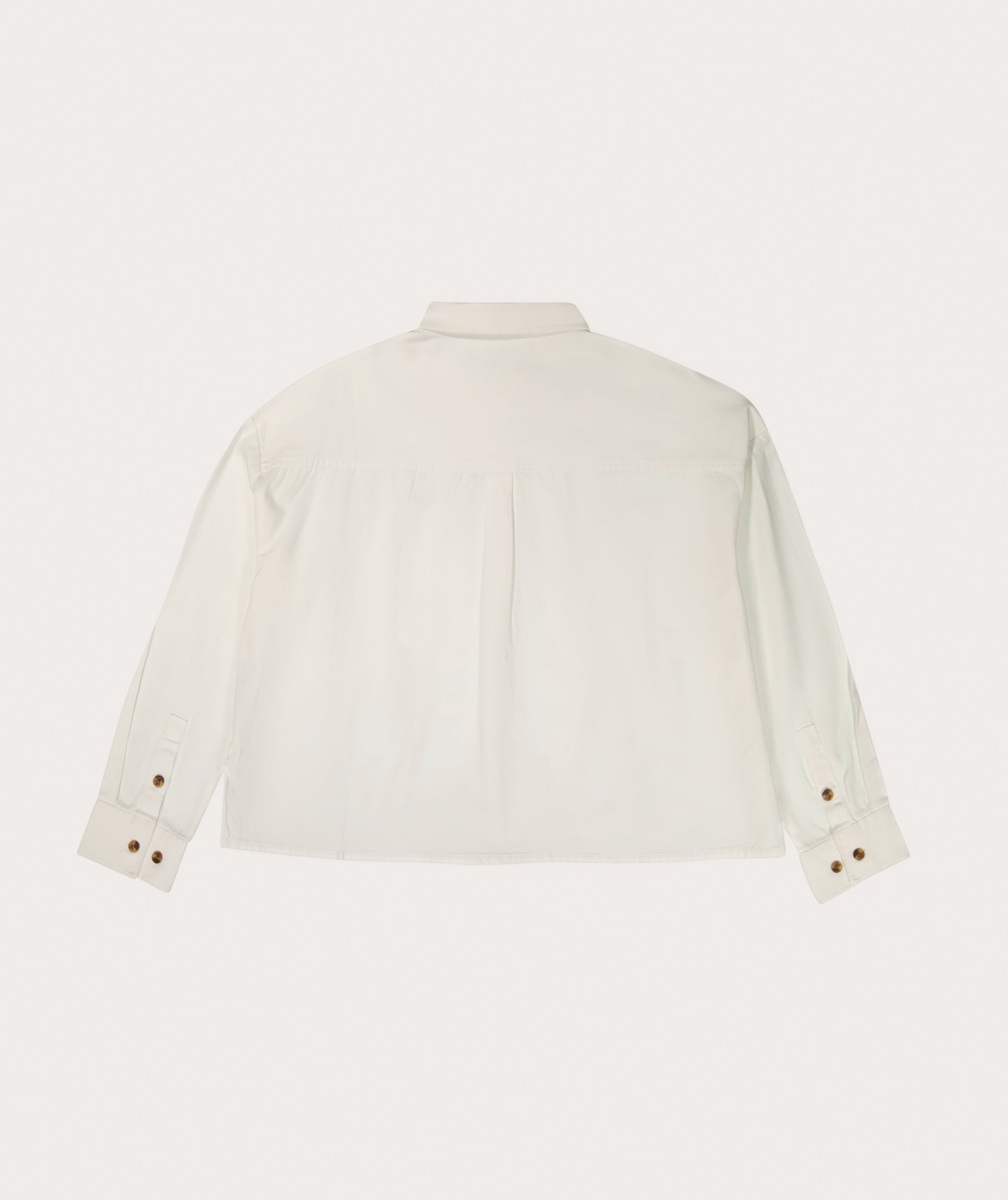 Ladies Boxy Long Sleeve Shirt - Soft White