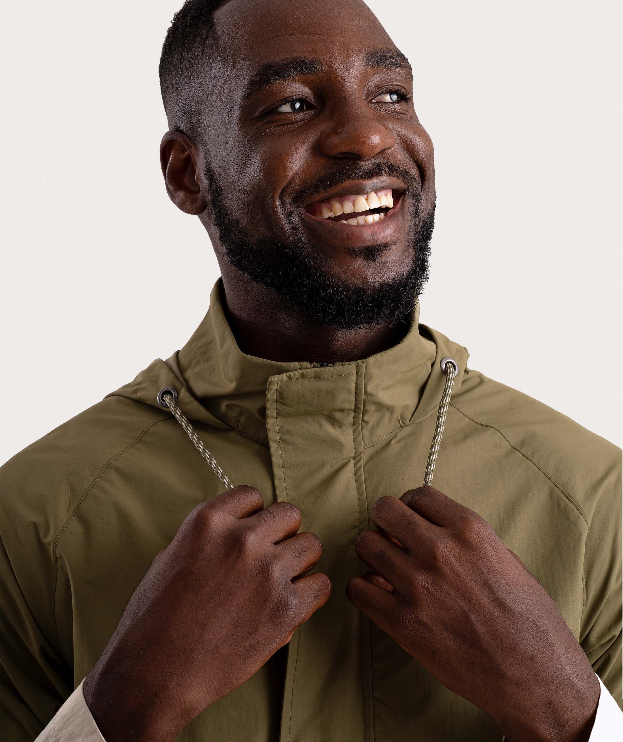 Mens Anorak - Green Colourblock