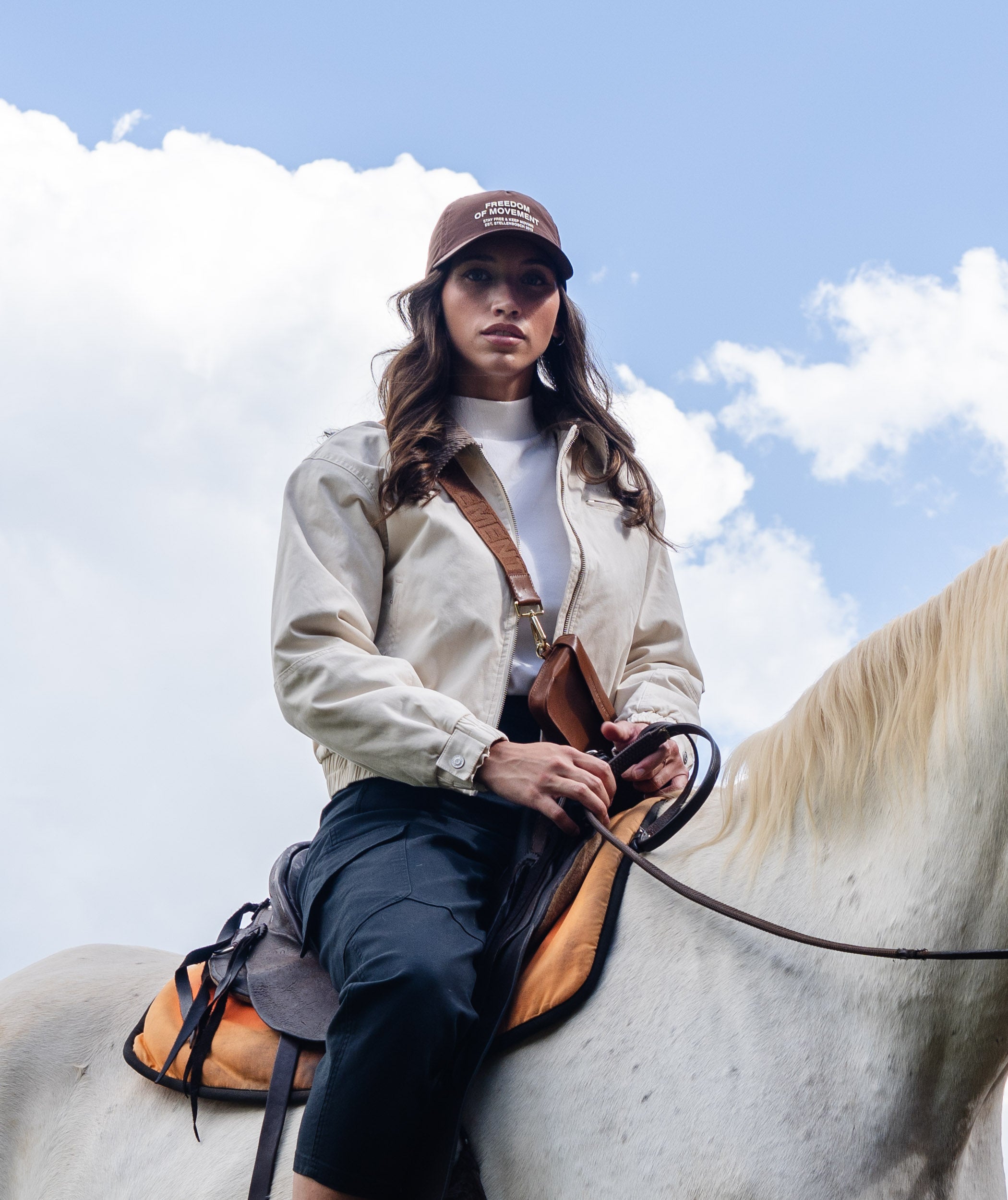 Ladies Cord Collar Bomber Jacket - Stone