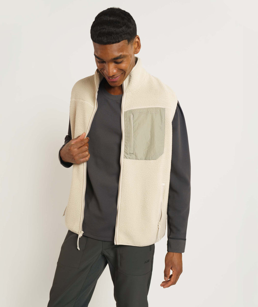 Mens Versatile Waffle Long Sleeve Top - Charcoal