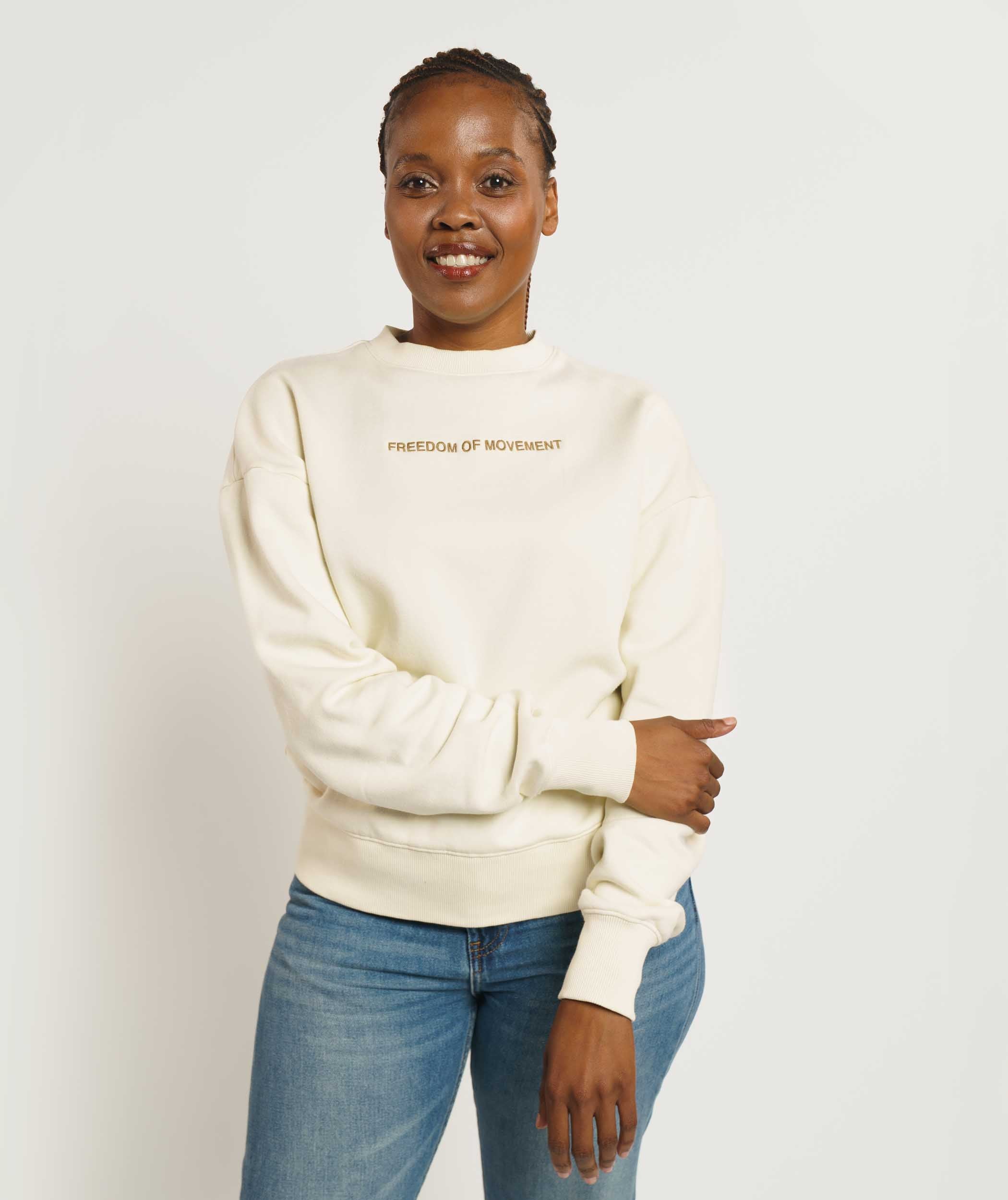 Ladies Crew Neck Sweater - Butter