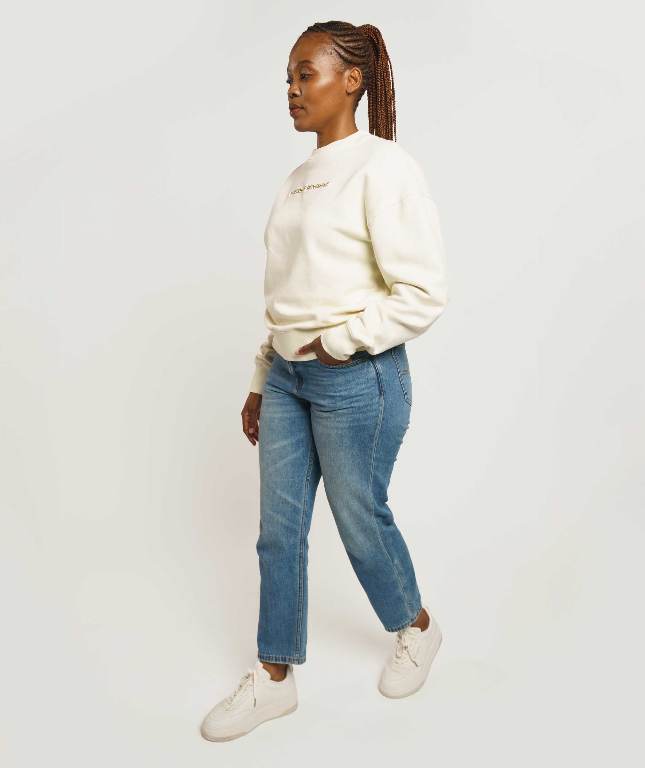 Ladies Crew Neck Sweater - Butter