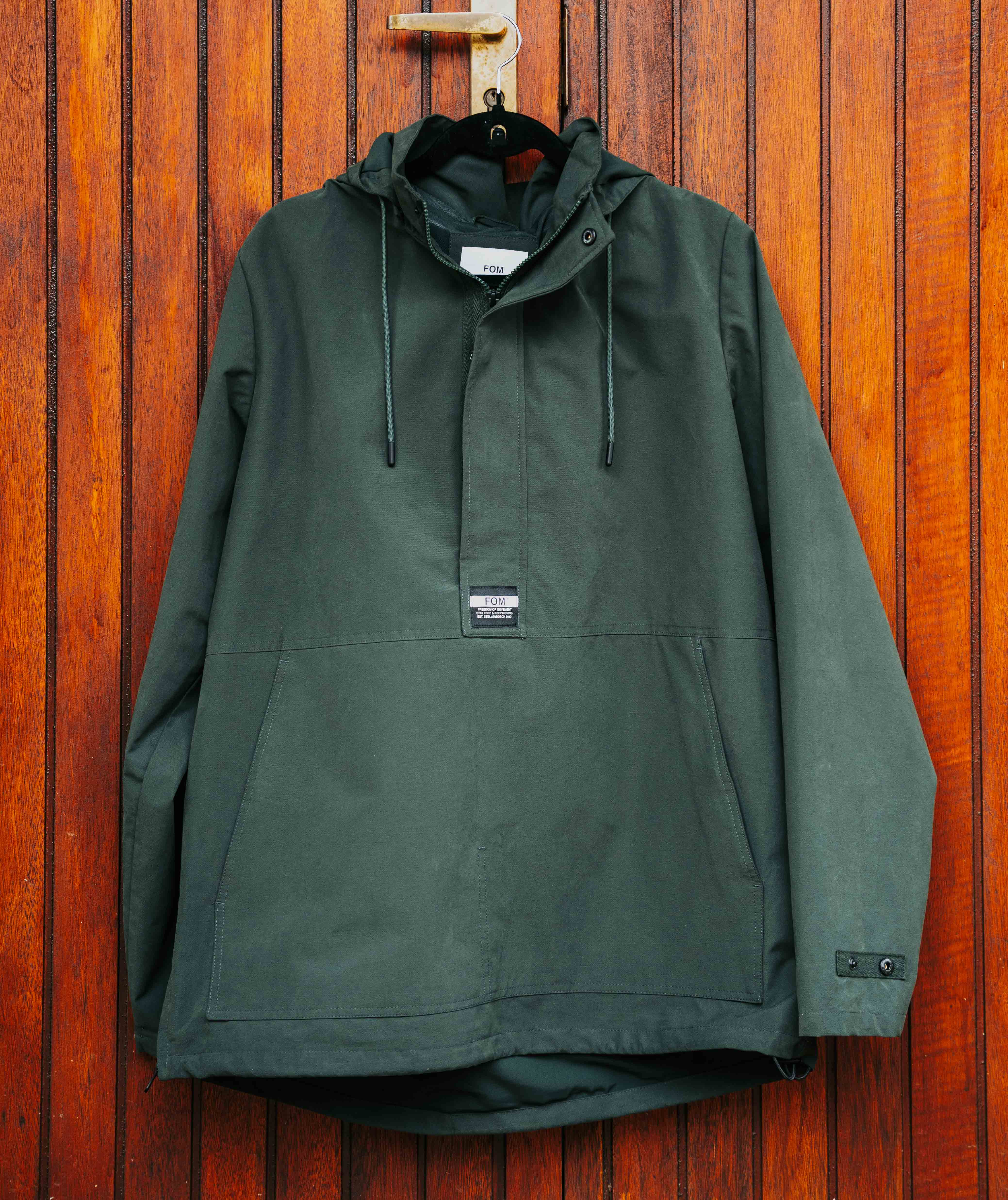 Mens Cotton Blend Anorak - Forest