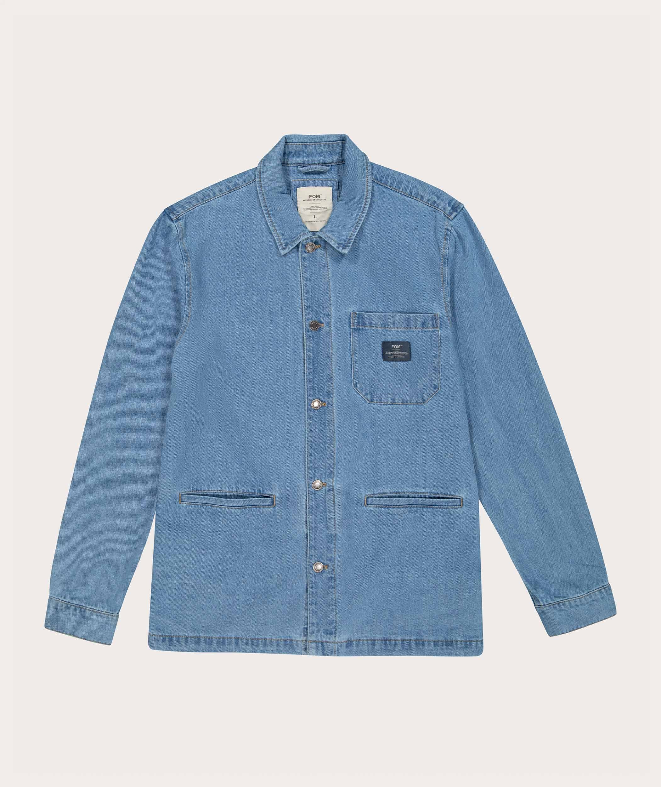 Mens Denim Shacket - Blue