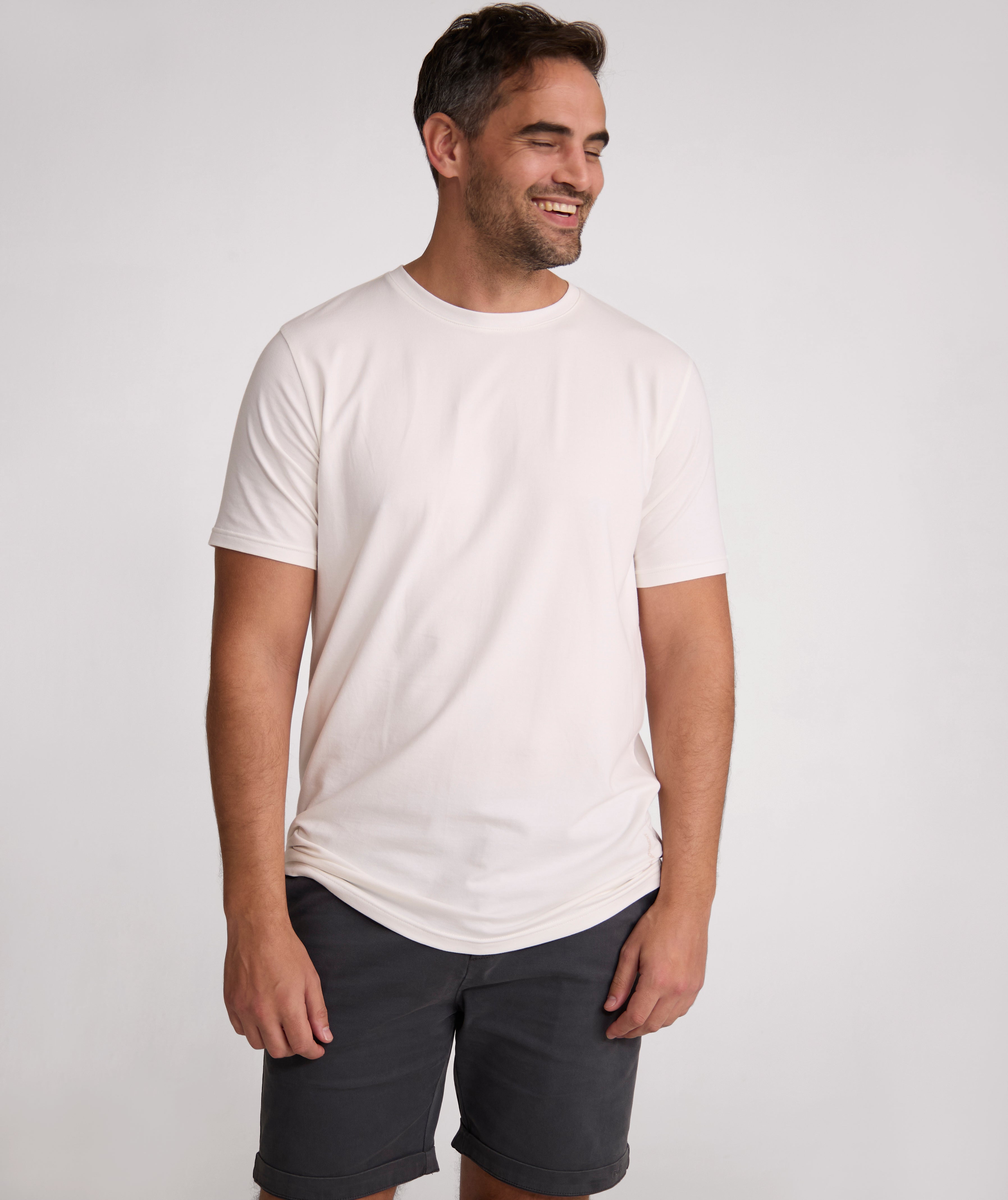 Essential 3-Pack Tees - Ivory / Black / Grey Melange