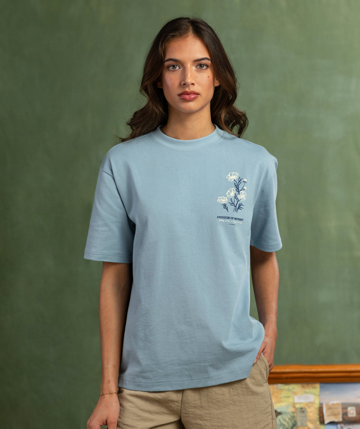 Ladies Cosmos Graphic Tee - Blue