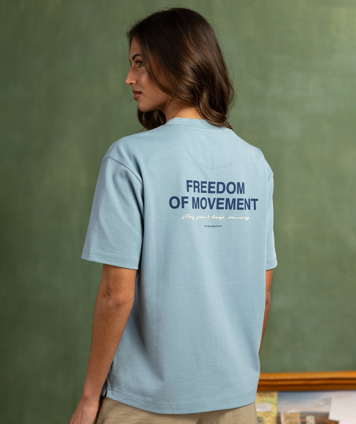 Ladies Cosmos Graphic Tee - Blue